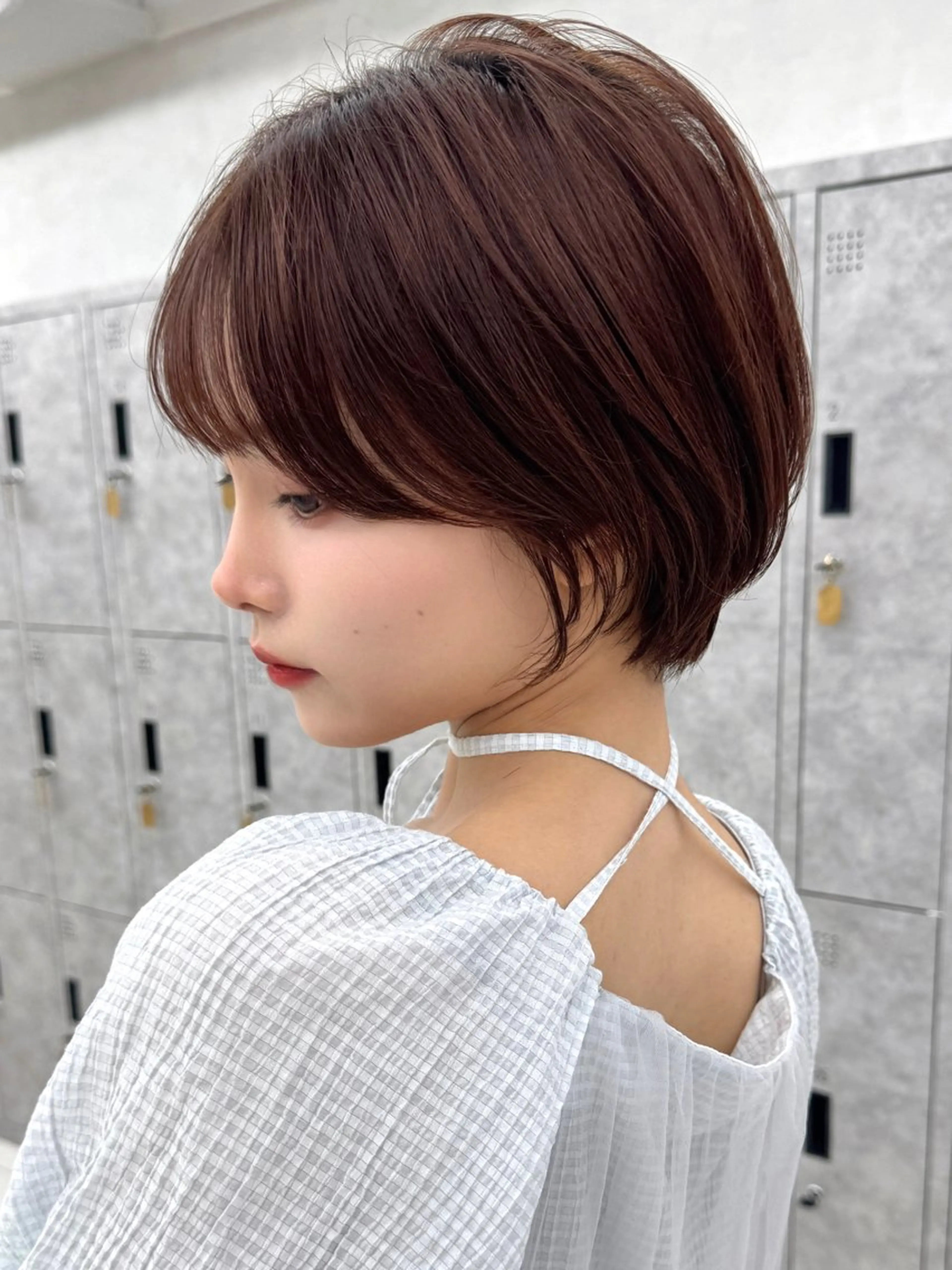 ショート カット ヘアカラー トリートメント レイヤー/韓国/ 顔周り/しんやのヘアスタイル