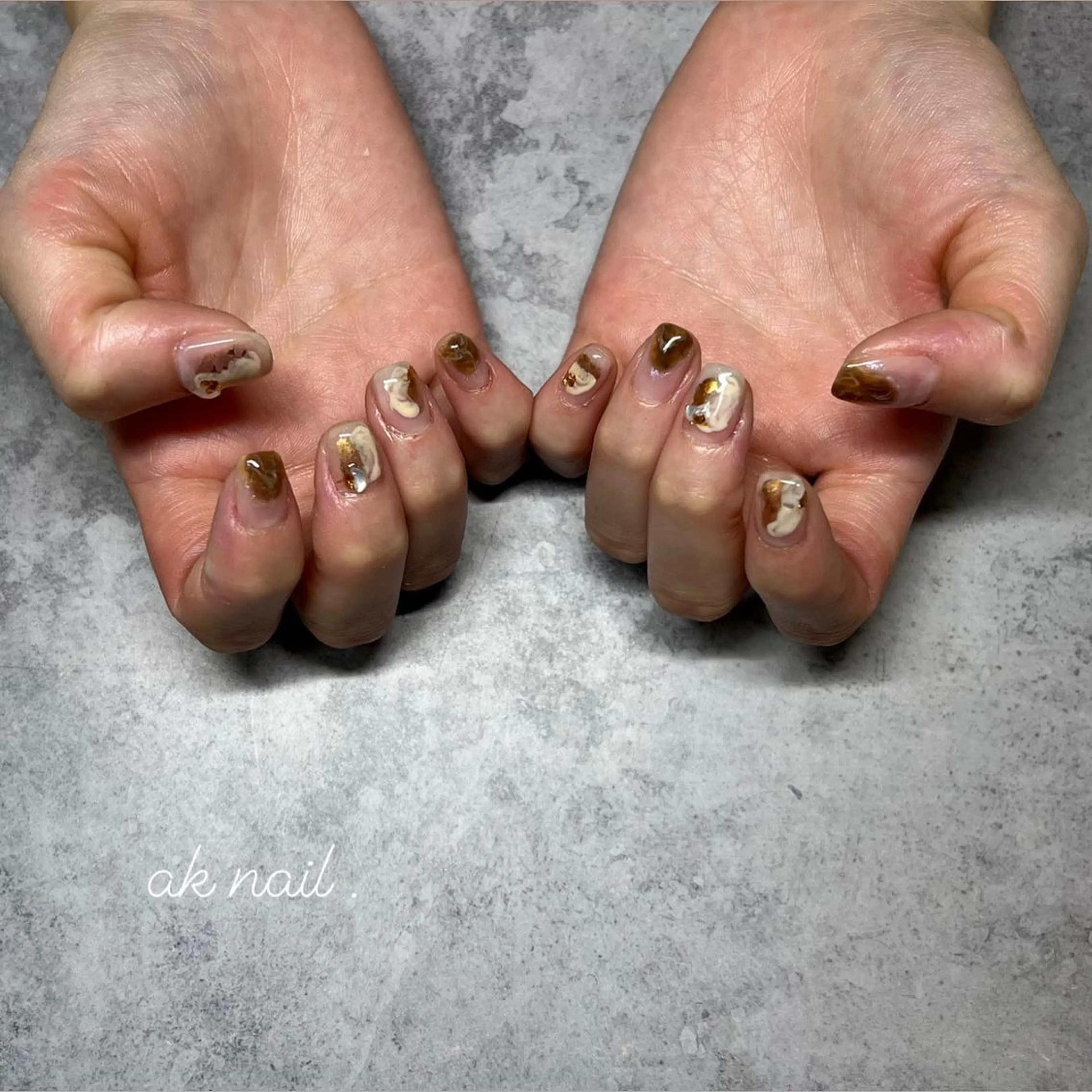 ネイル ニュアンスネイル ハンドネイル ak nail .のネイルデザイン