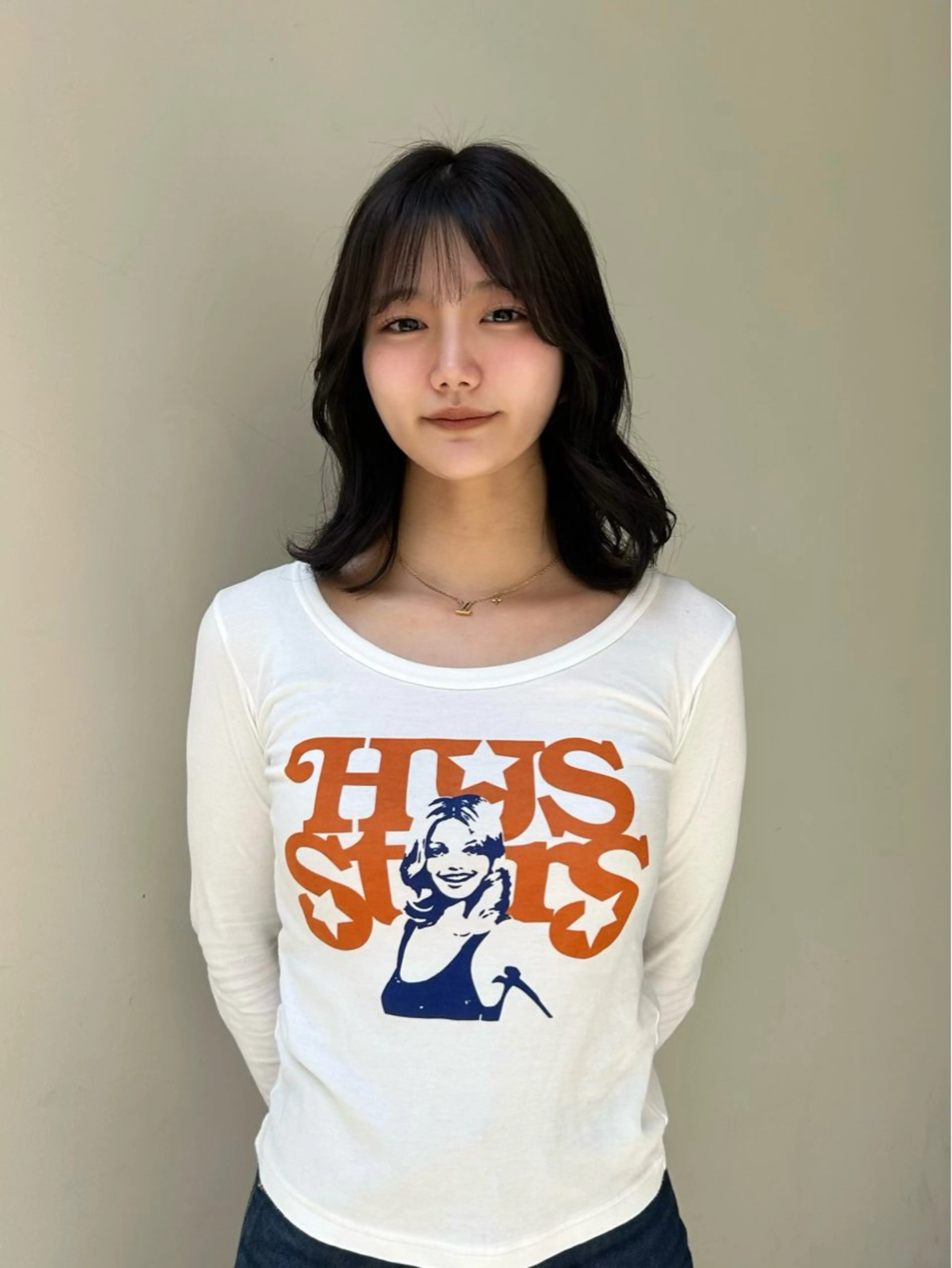 ミディアム カット ヘアカラー トリートメント えり 堀江/ボブ /透明感/レイヤーのヘアスタイル