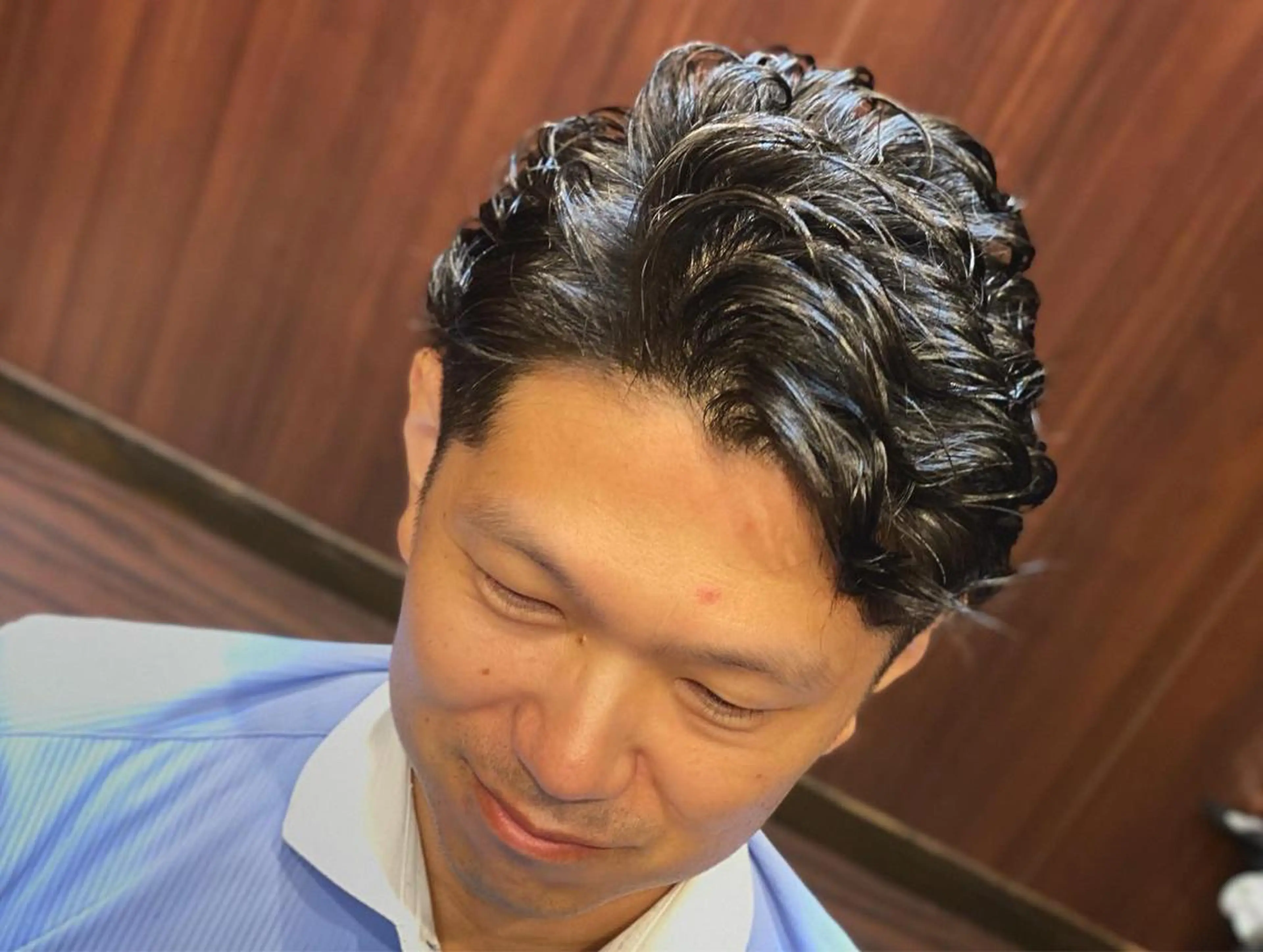 ショート パーマ メンズ 浅見 天翔のヘアスタイル