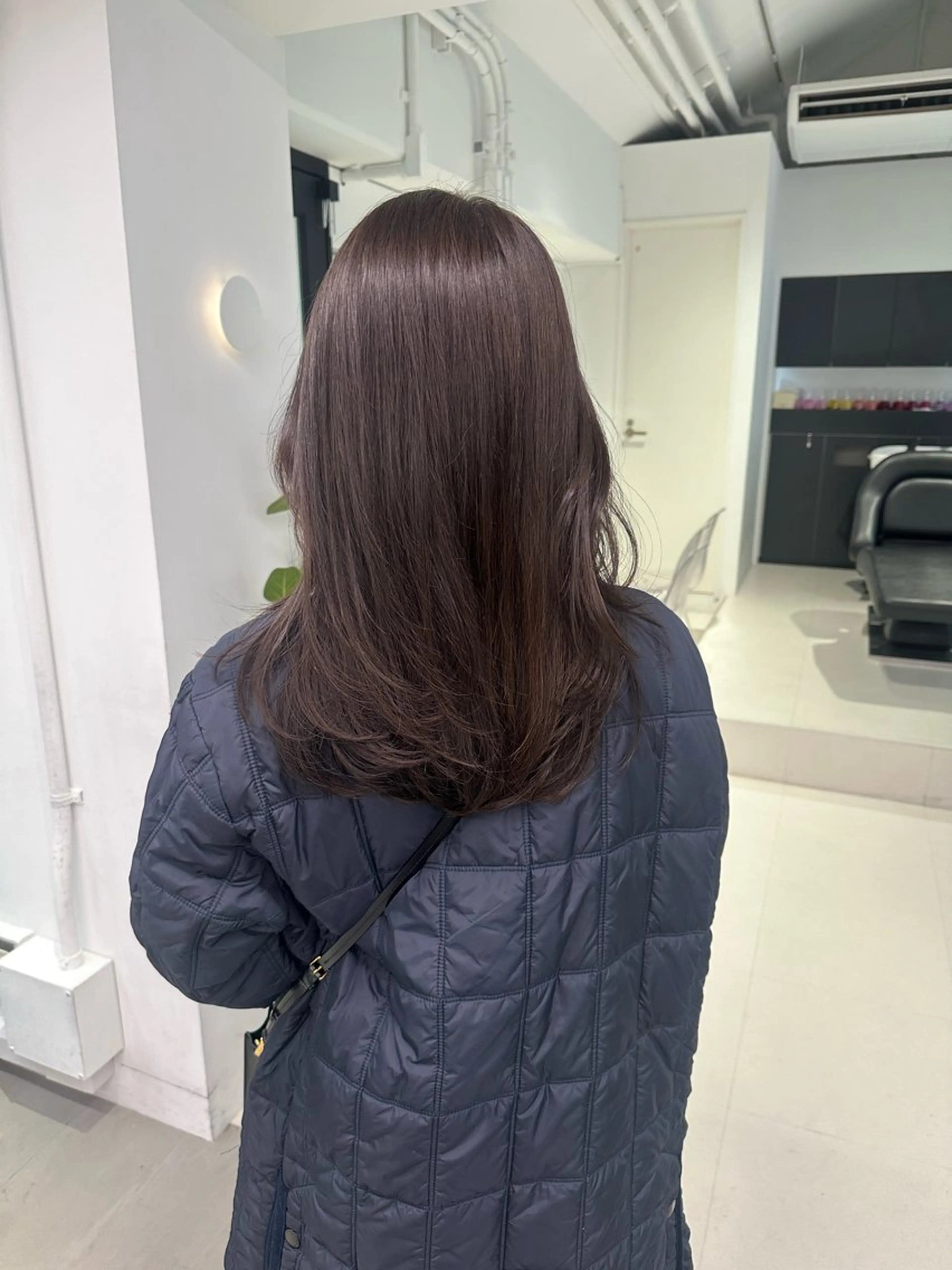 セミロング カラー ブリーチ グレージュ ハイトーンカラー ラベンダーカラー ラベンダーグレージュ ヘアカラー トリートメント REINA☁️透明感 カラー/ぷつっと♡のヘアスタイル