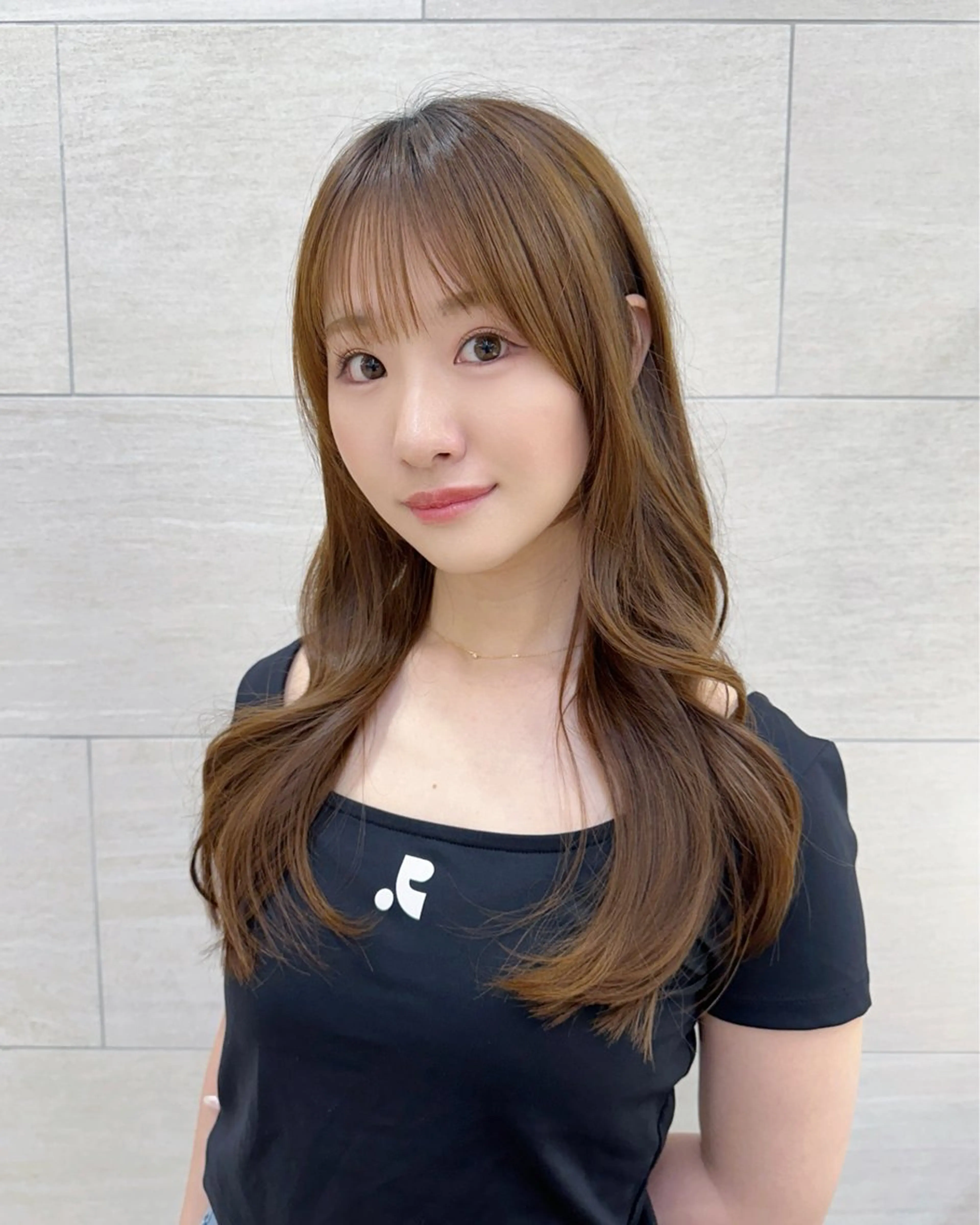 ロング カラー ベージュカラー レイヤーカット ✨小顔顔まわり✨ サイトウ　アツキのヘアスタイル