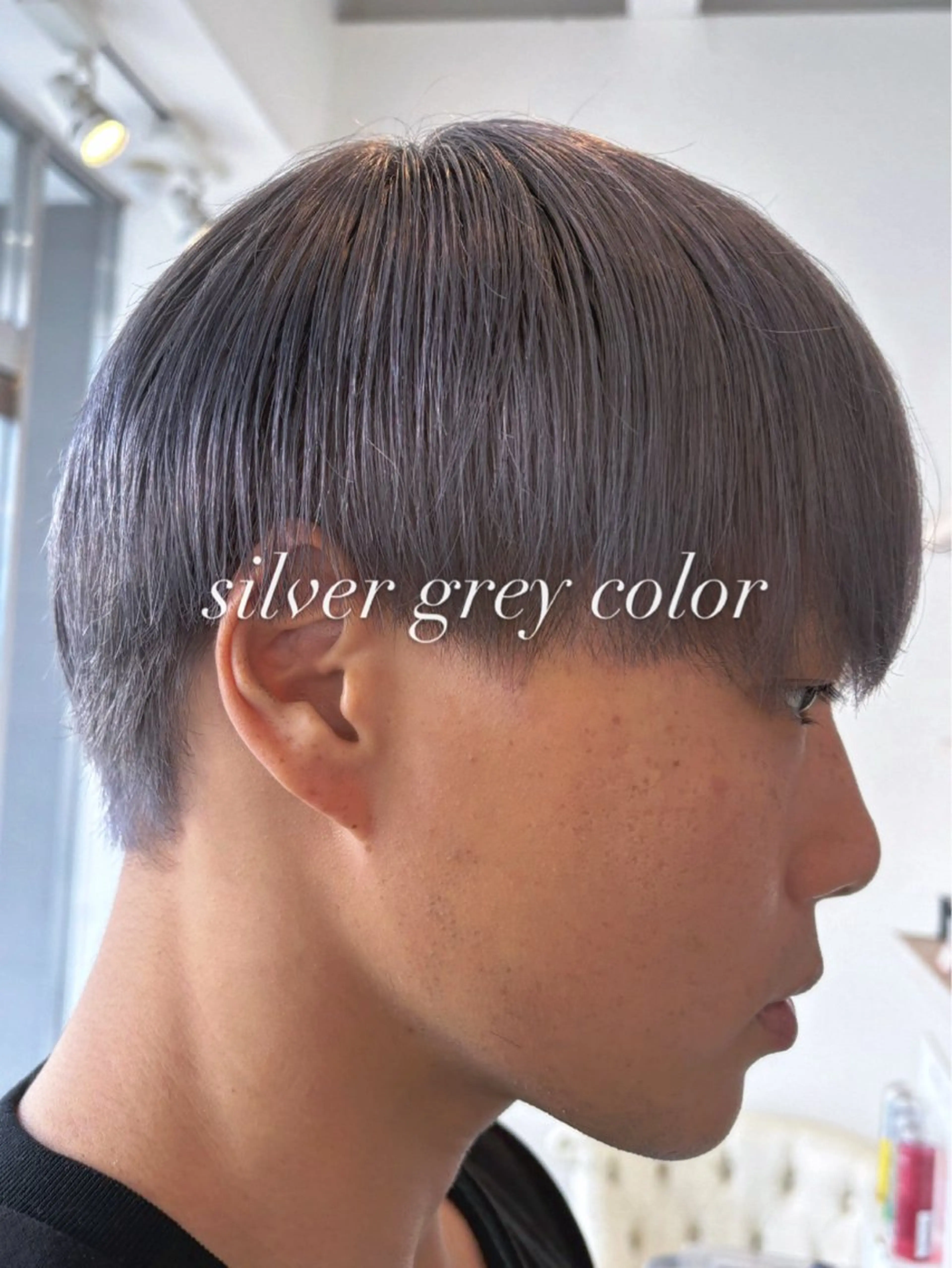 ショート カラー メンズ アッシュ アッシュグレー カット ヘアカラー トリートメント 🦋ハイトーン特化 🦋‪Nozomiのヘアスタイル