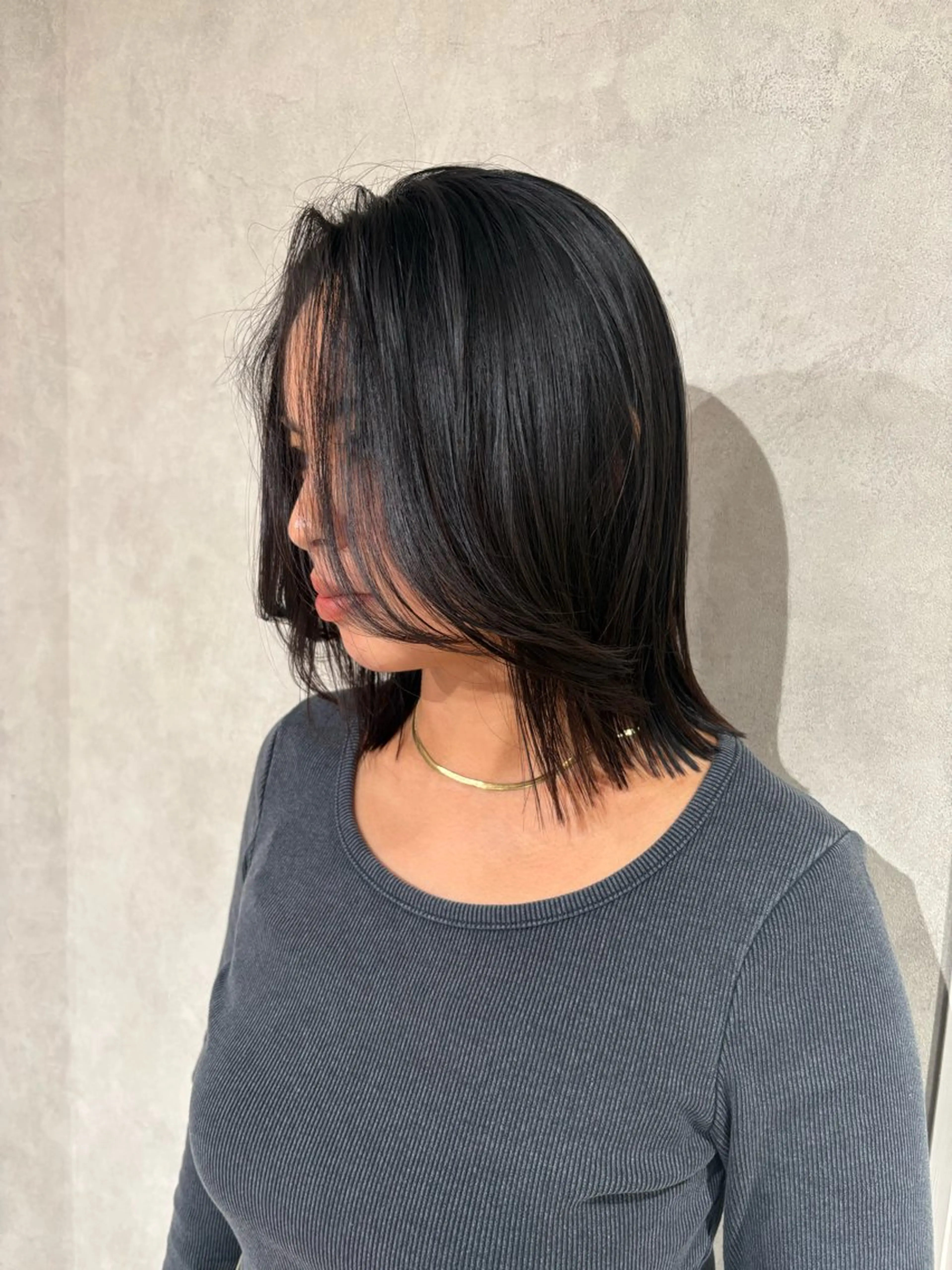 ミディアム 顔周りカット 透明感カラー/海外風 レイヤー/mao🗽のヘアスタイル