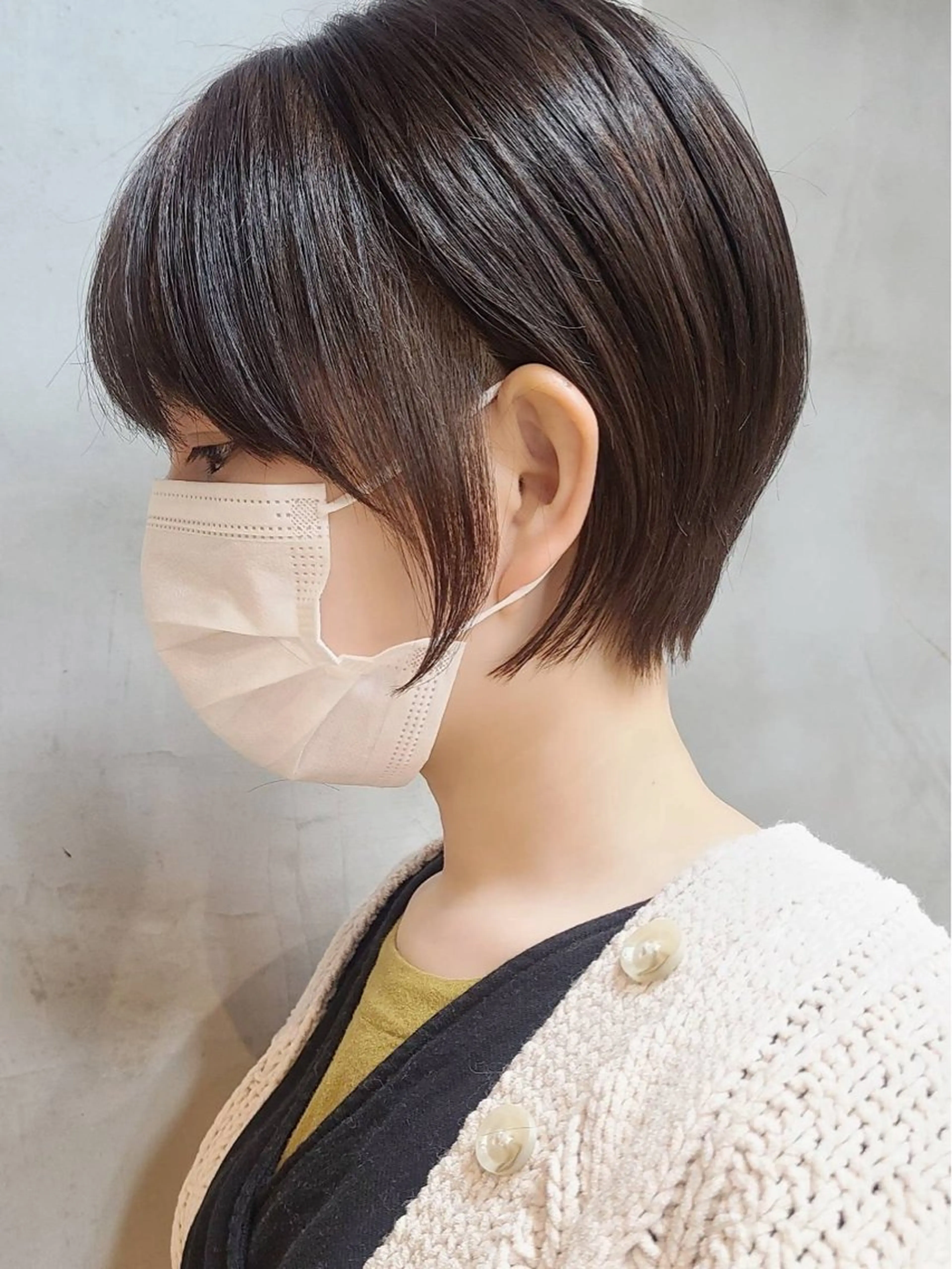 ミディアム カラー パーマ ヘアアレンジ 丸みショート くびれヘア ショートヘア原宿 fifth コシのヘアスタイル