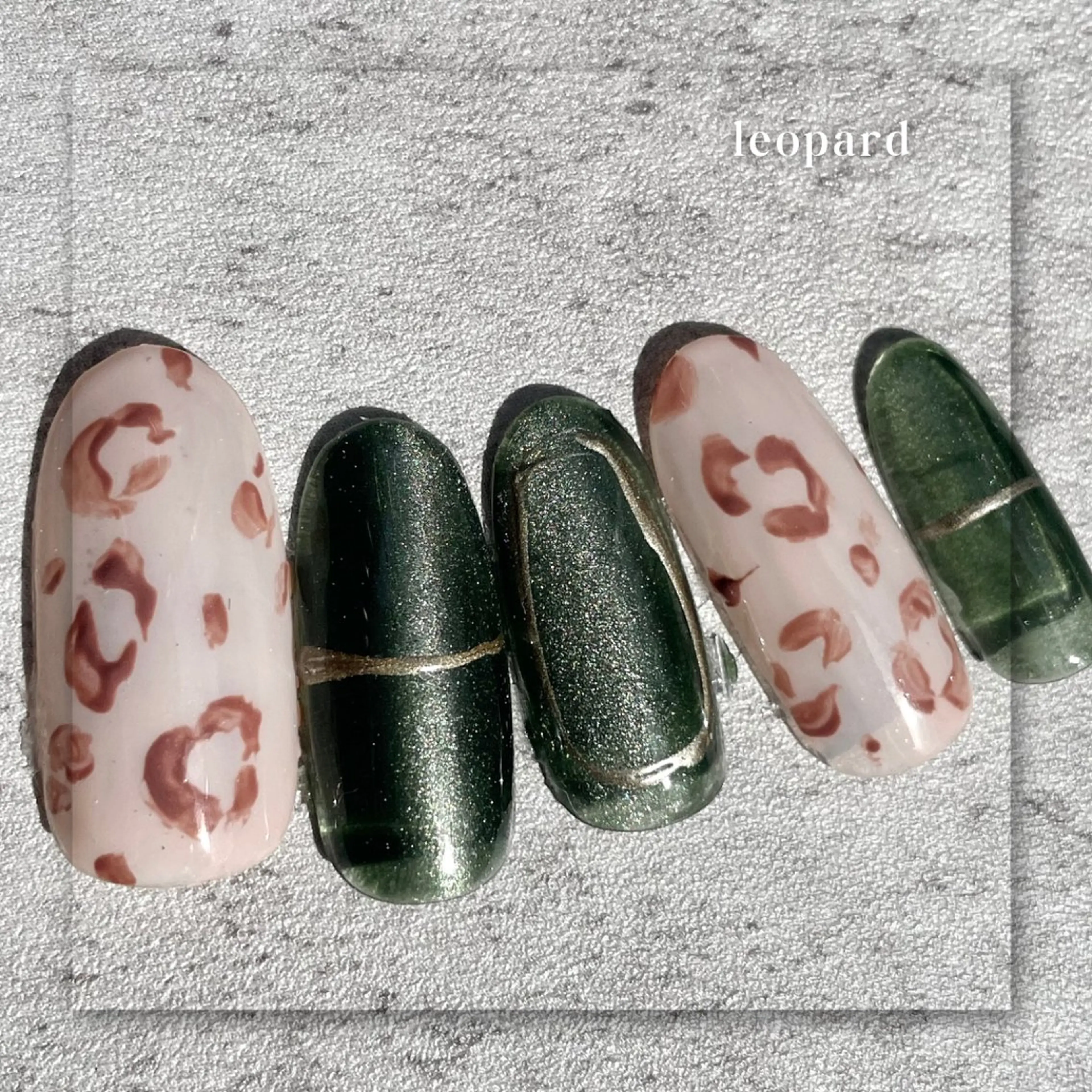 ネイル アニマル柄 フレンチネイル グラデーション 韓国ネイル マグネットネイル Seemly 千田町店所属・フラワーパラジェル 🌸シームリーエミのネイルデザイン