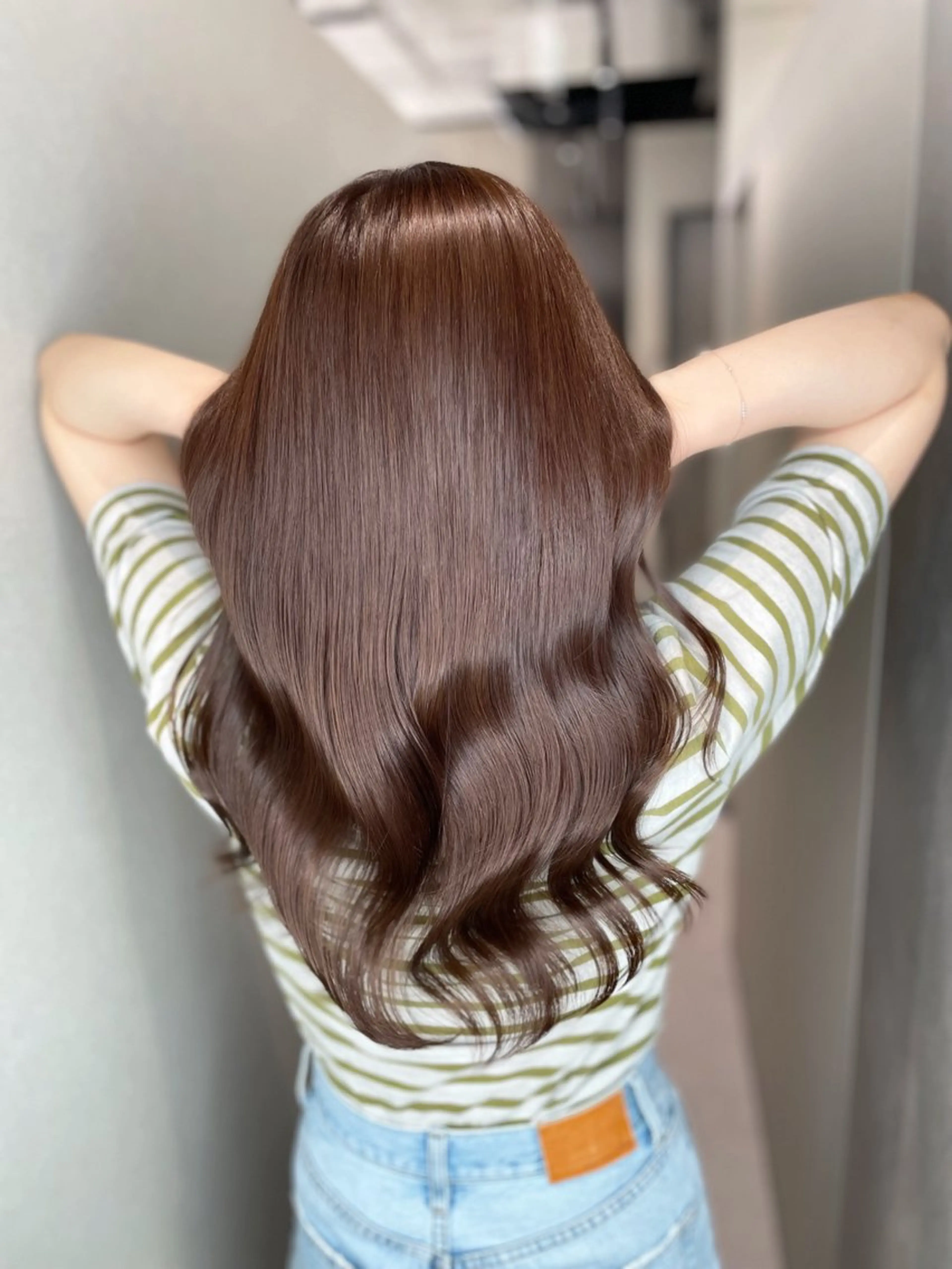 セミロング カラー 透明感カラー 髪質改善 ヘアカラー トリートメント 今井 勝也のヘアスタイル