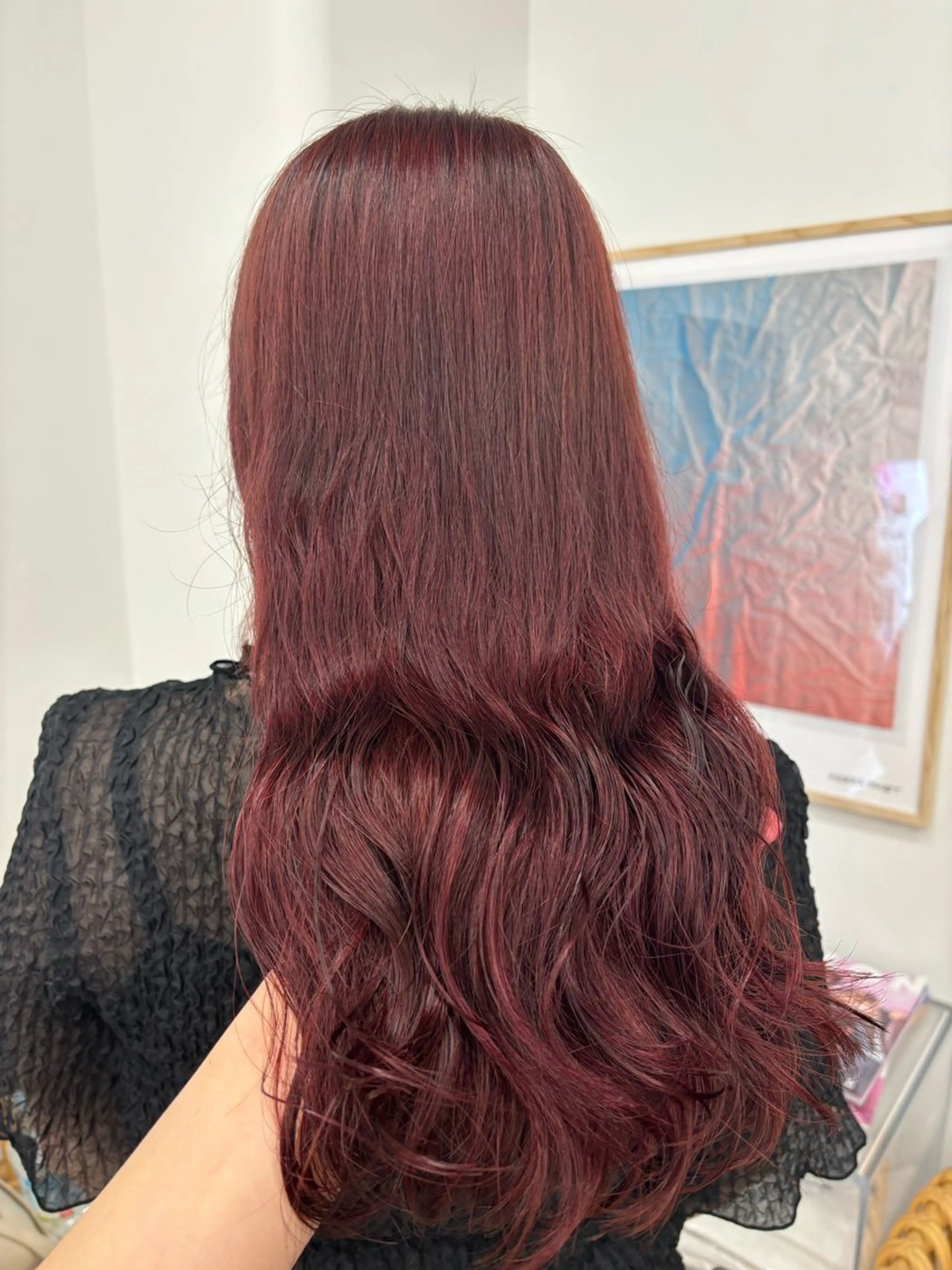 ロング ヘアカラー リン🔔ボブ cut ベージュカラー🤎のヘアスタイル