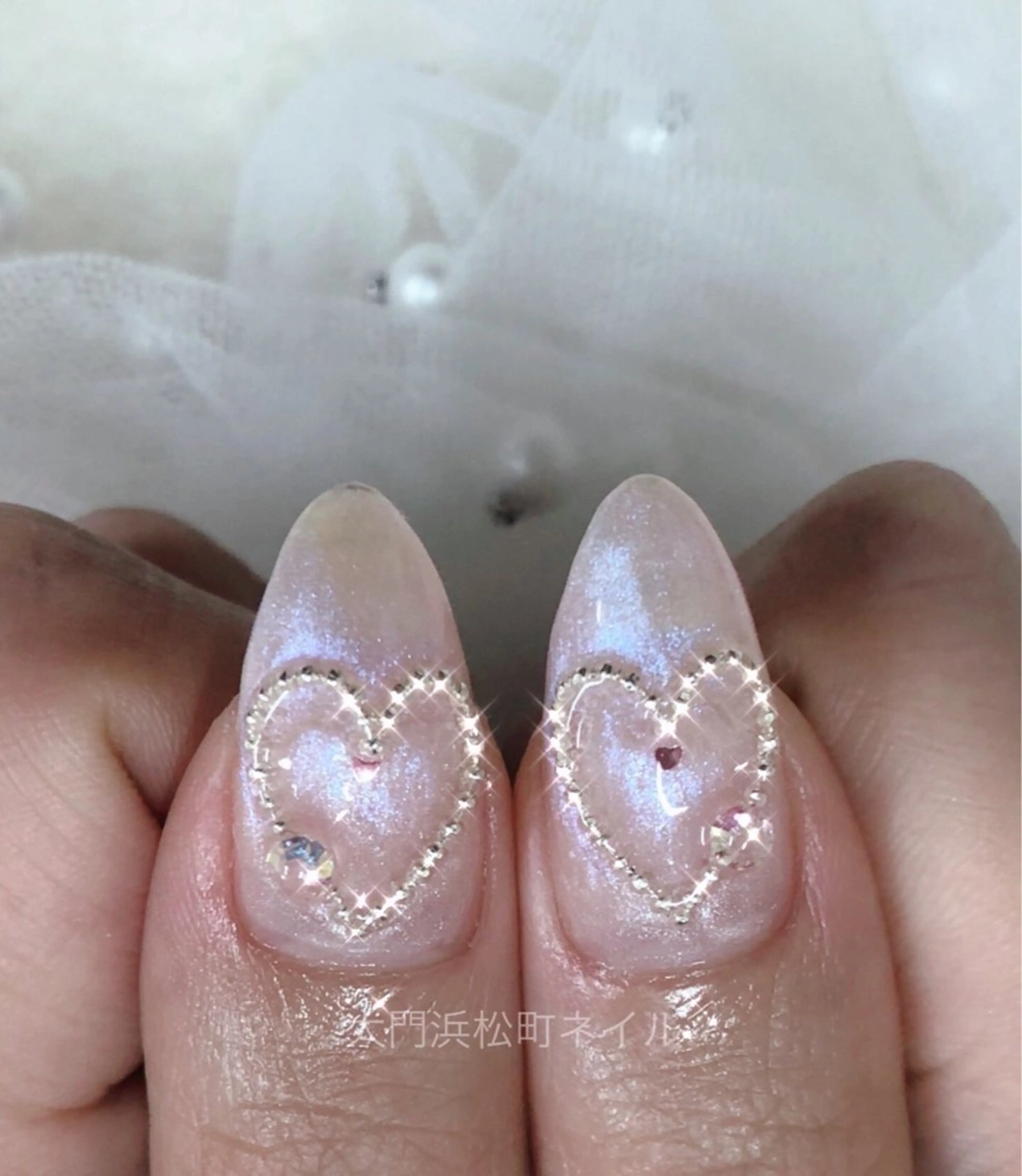 ネイル フレンチネイル ガラスフレンチ マグネットネイル ミラーネイル 持ち込み 大門浜松町 ネイルのネイルデザイン