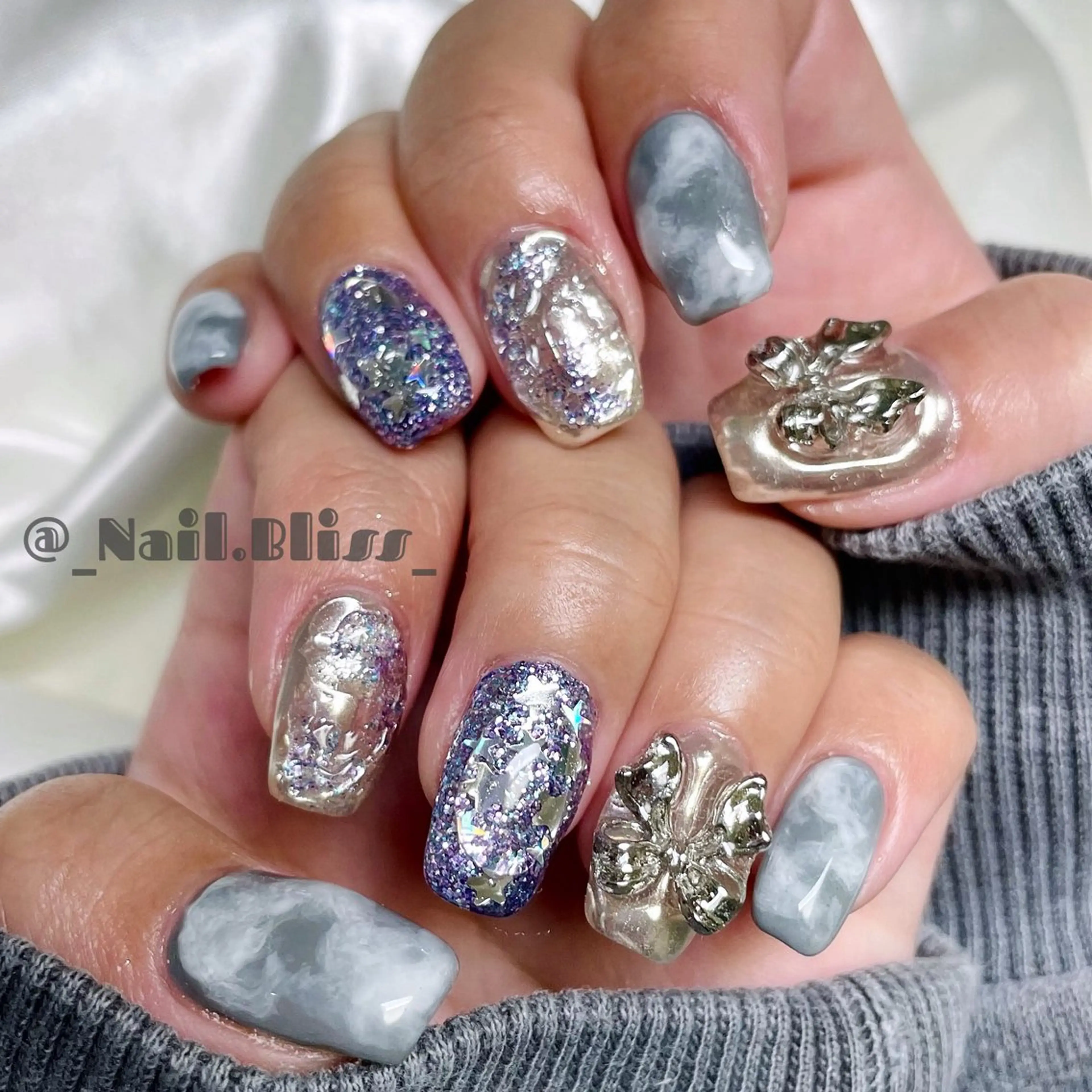 ネイル ぷっくりネイル ハンドネイル NAIL BLISSのネイルデザイン