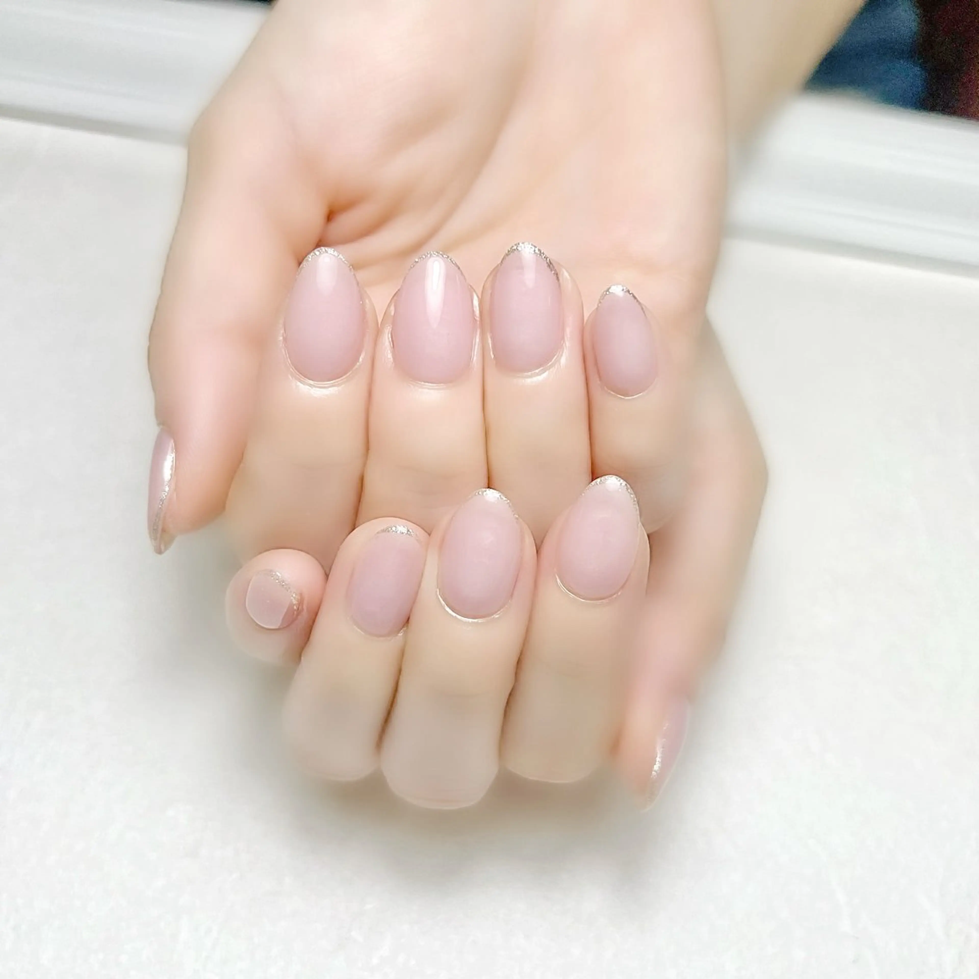 ネイル ラメ(グリッター) オフィスネイル ワンカラーネイル rouse nail RISATOのネイルデザイン