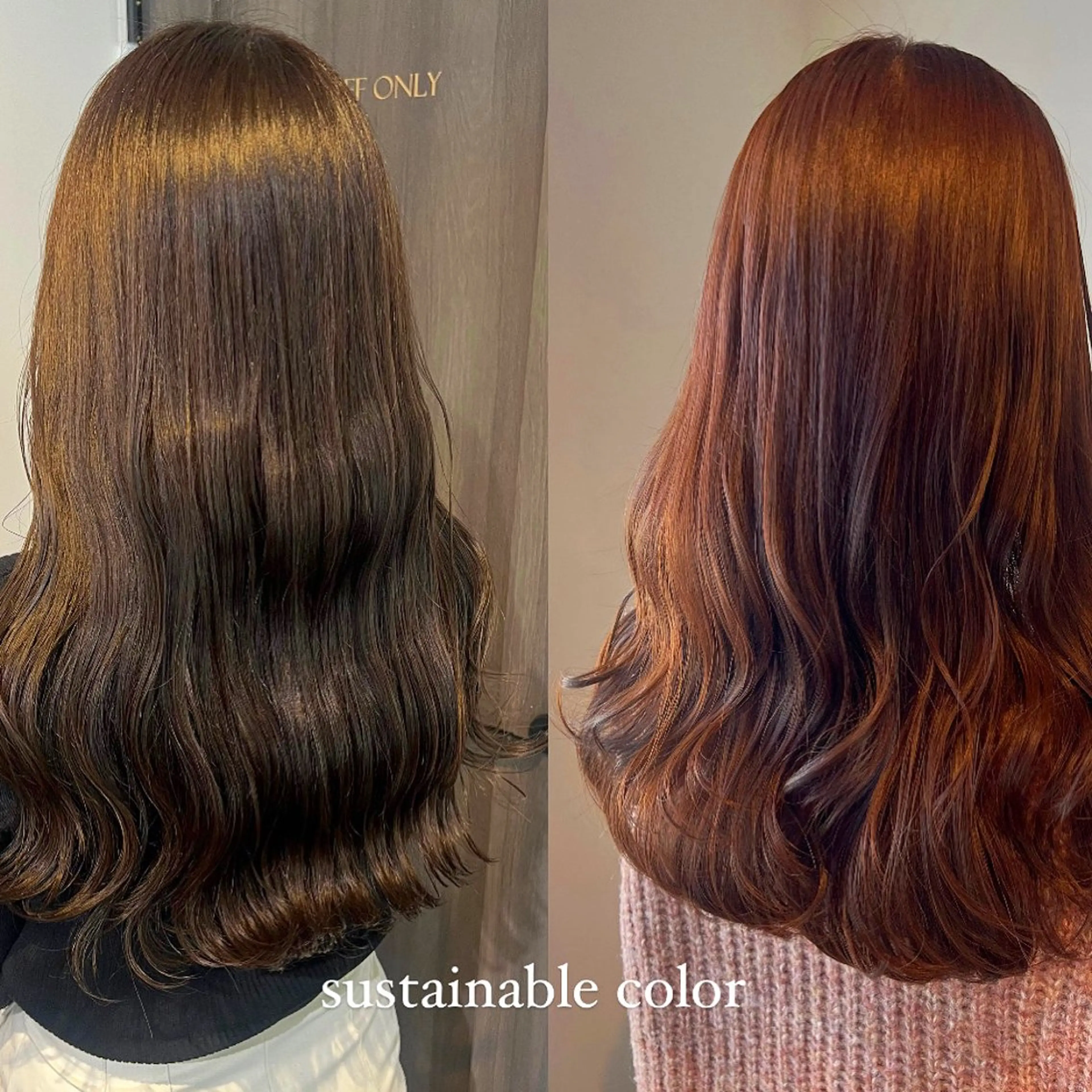 ロング カラー カット ヘアカラー Okano Mahoのヘアスタイル