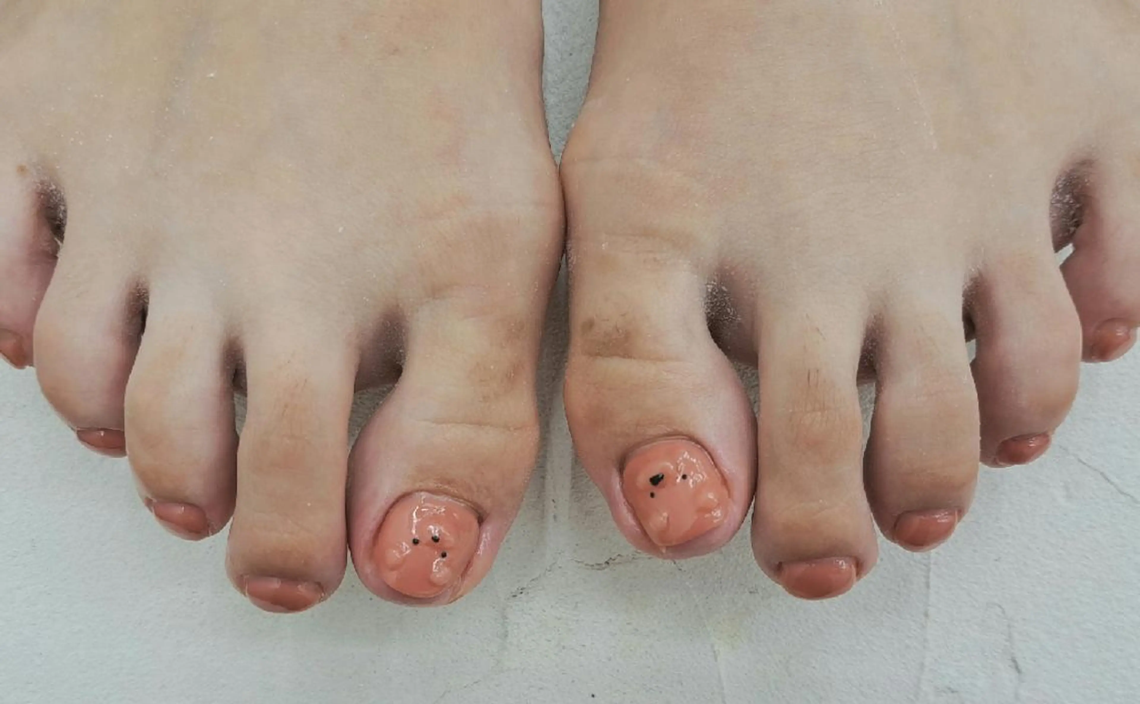 ネイル アニマル柄 アートネイル ぷっくりネイル フットネイル Bianca八王子 まえさだのネイルデザイン