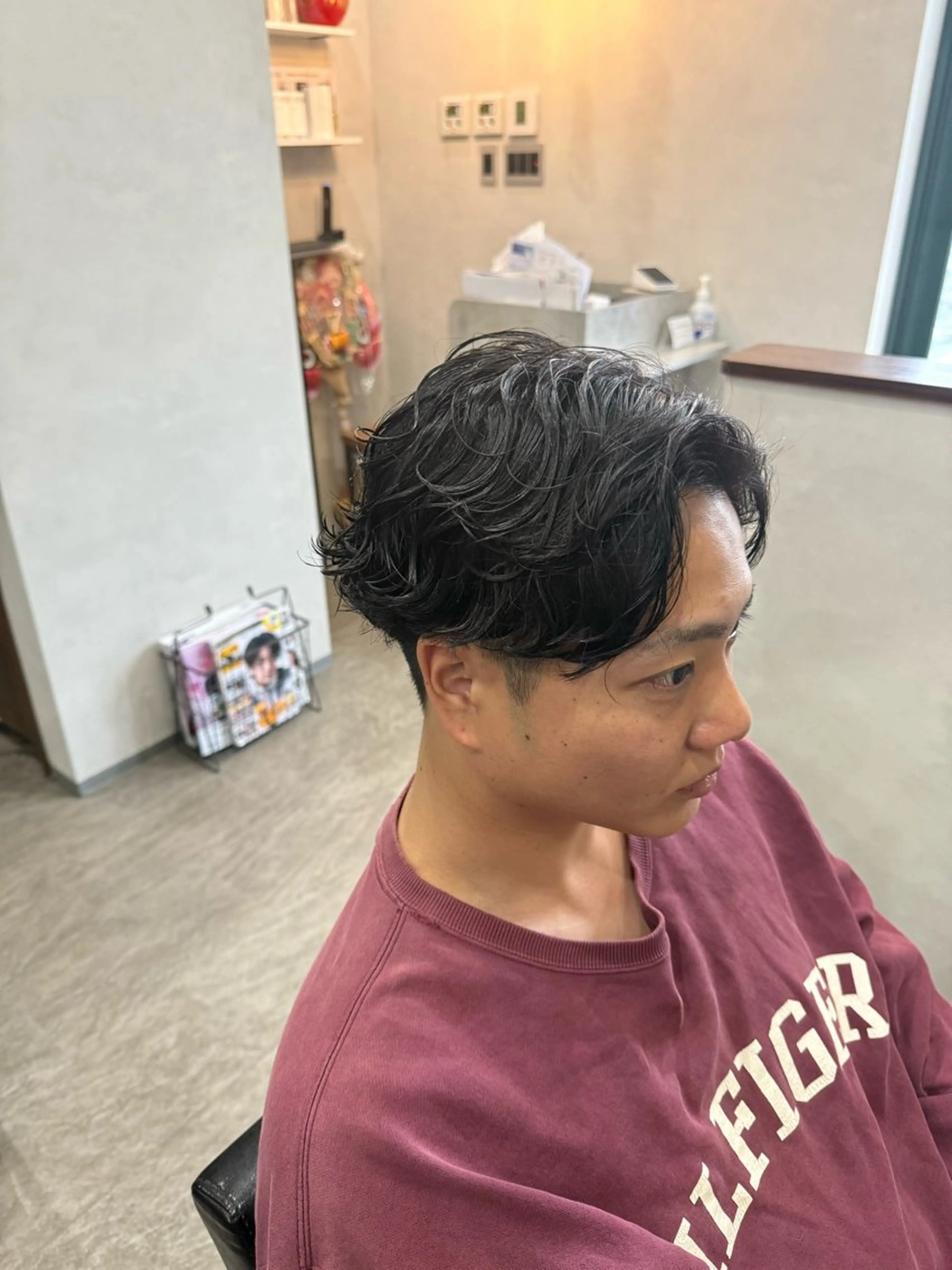 ショート パーマ くせ毛 山田 聖也のヘアスタイル