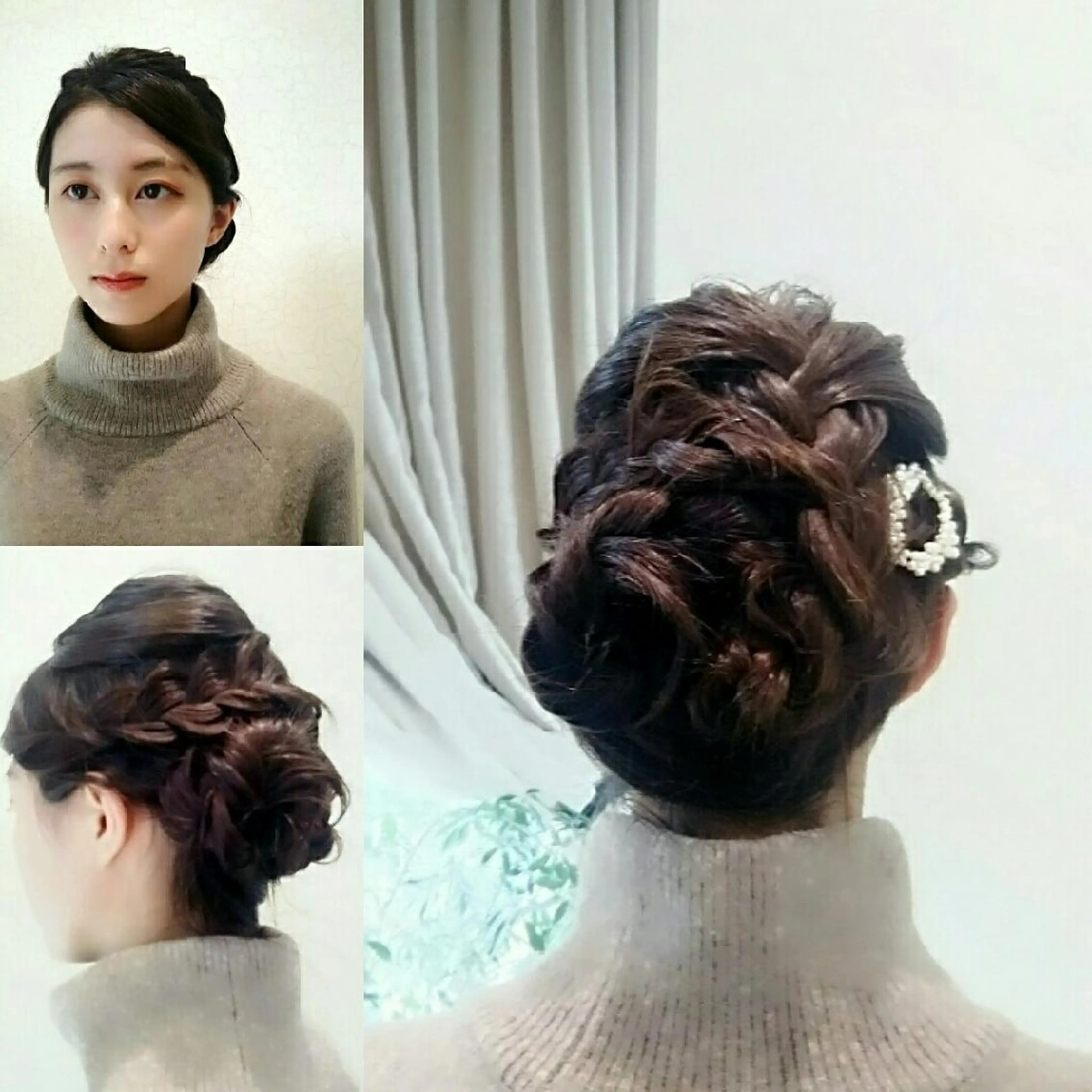 ミディアム セミロング ヘアアレンジ おう かいりのヘアスタイル