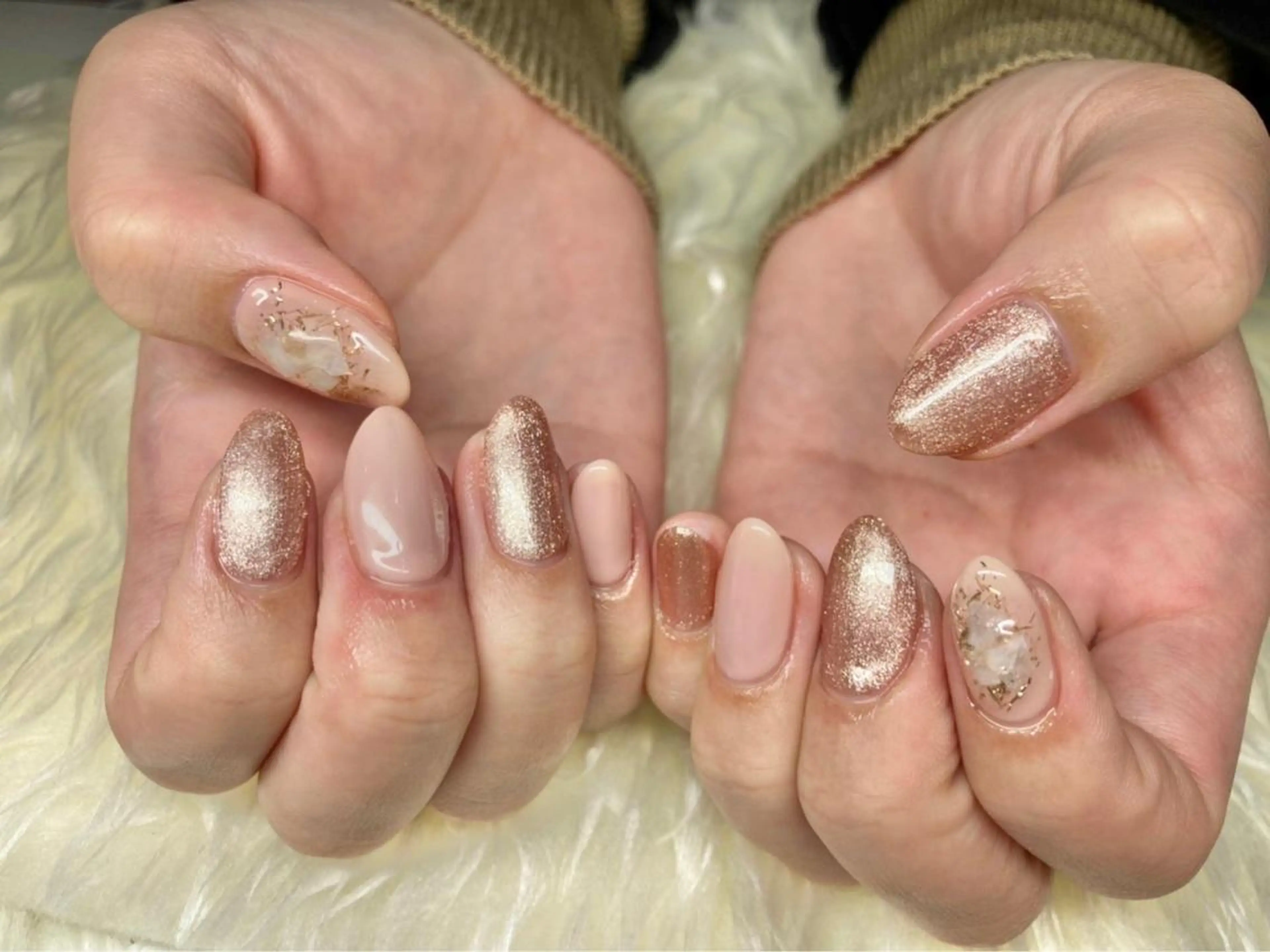 ネイル ジェルネイル オフィスネイル パラジェル ブライダルネイル 冬ネイル ハンドネイル Nail&eye Belire 新宿のネイルデザイン