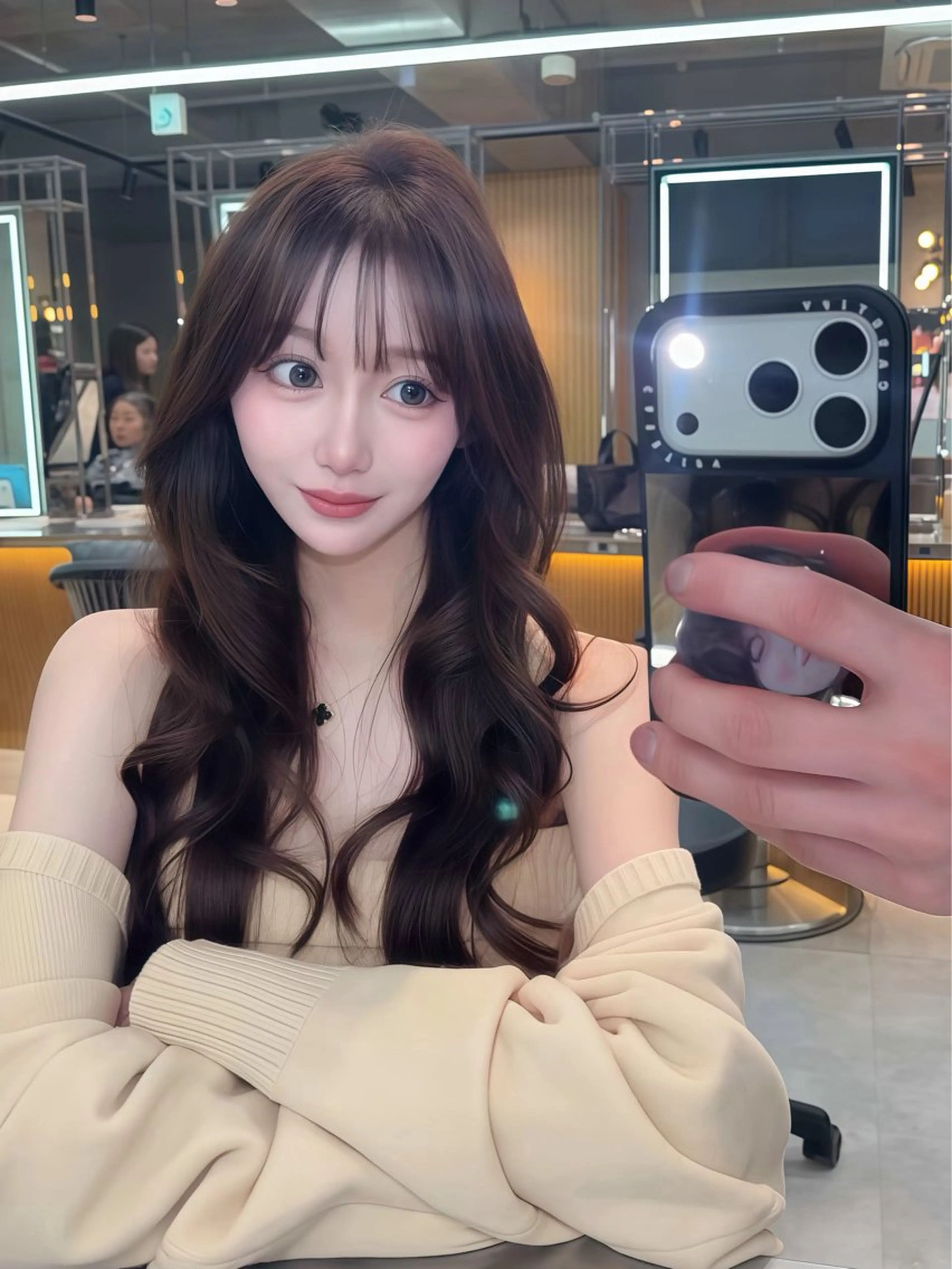 ロング カラー ヘアアレンジ ベージュカラー ブリーチ 透明感カラー ブリーチなしカラー 髪質改善 【博多髪質改善】 吉村　清志のヘアスタイル