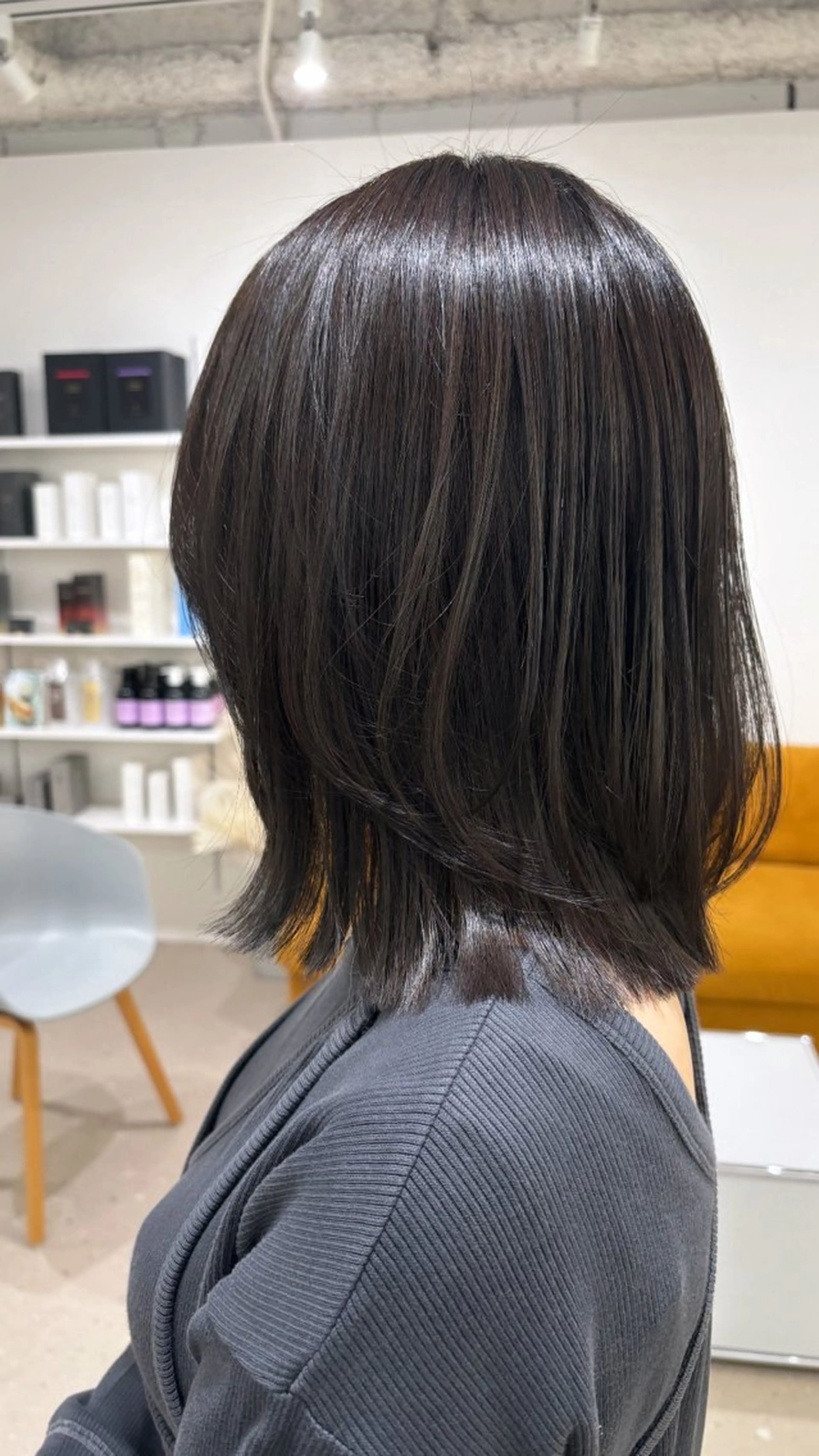 ミディアム カラー グレージュ カット ヘアカラー トリートメント 似合わせ美髪ヘア✨ 天王寺．阿倍野🌈のヘアスタイル