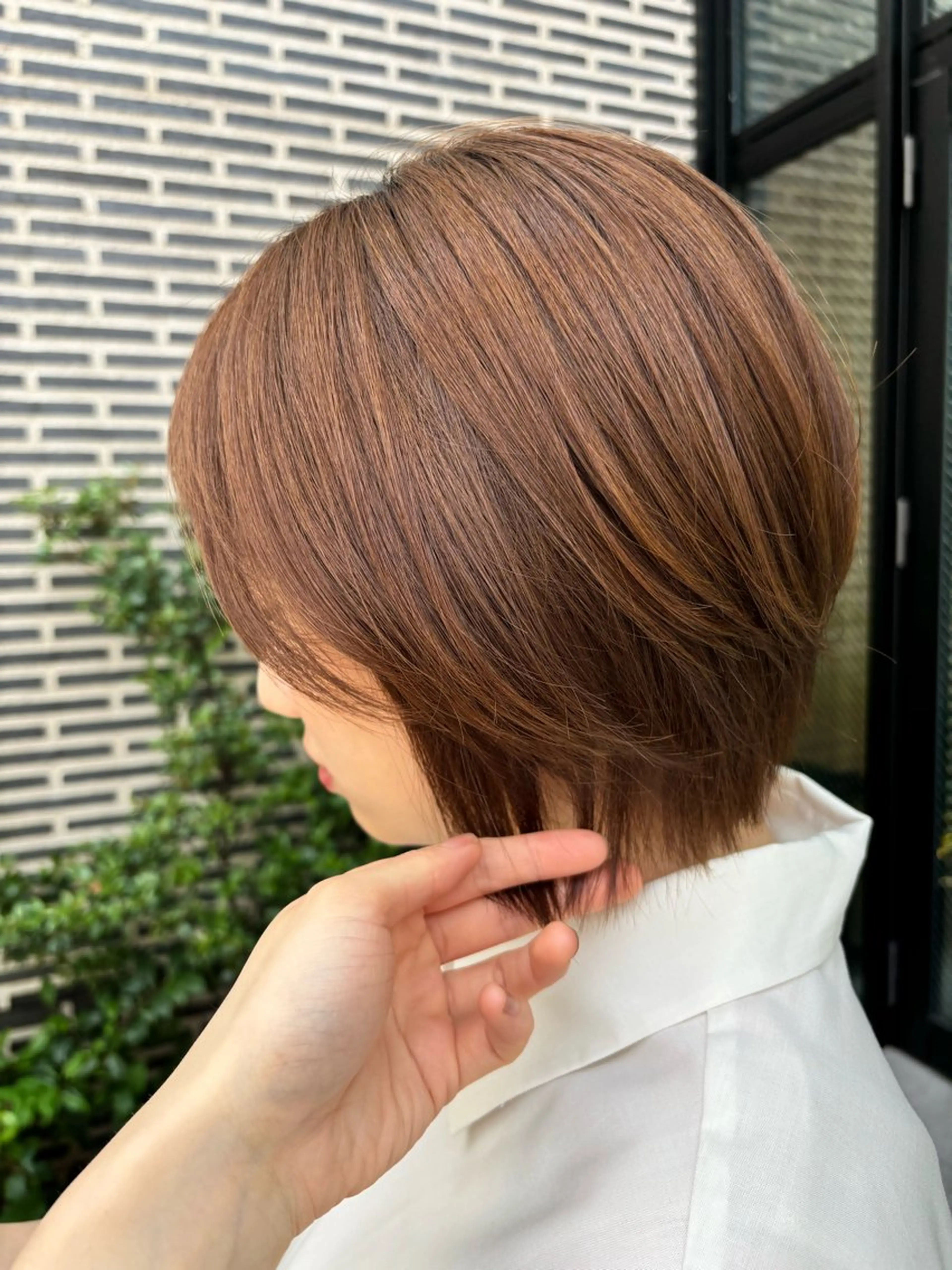 ショート ショートヘア 縮毛矯正 清水 理愛のヘアスタイル