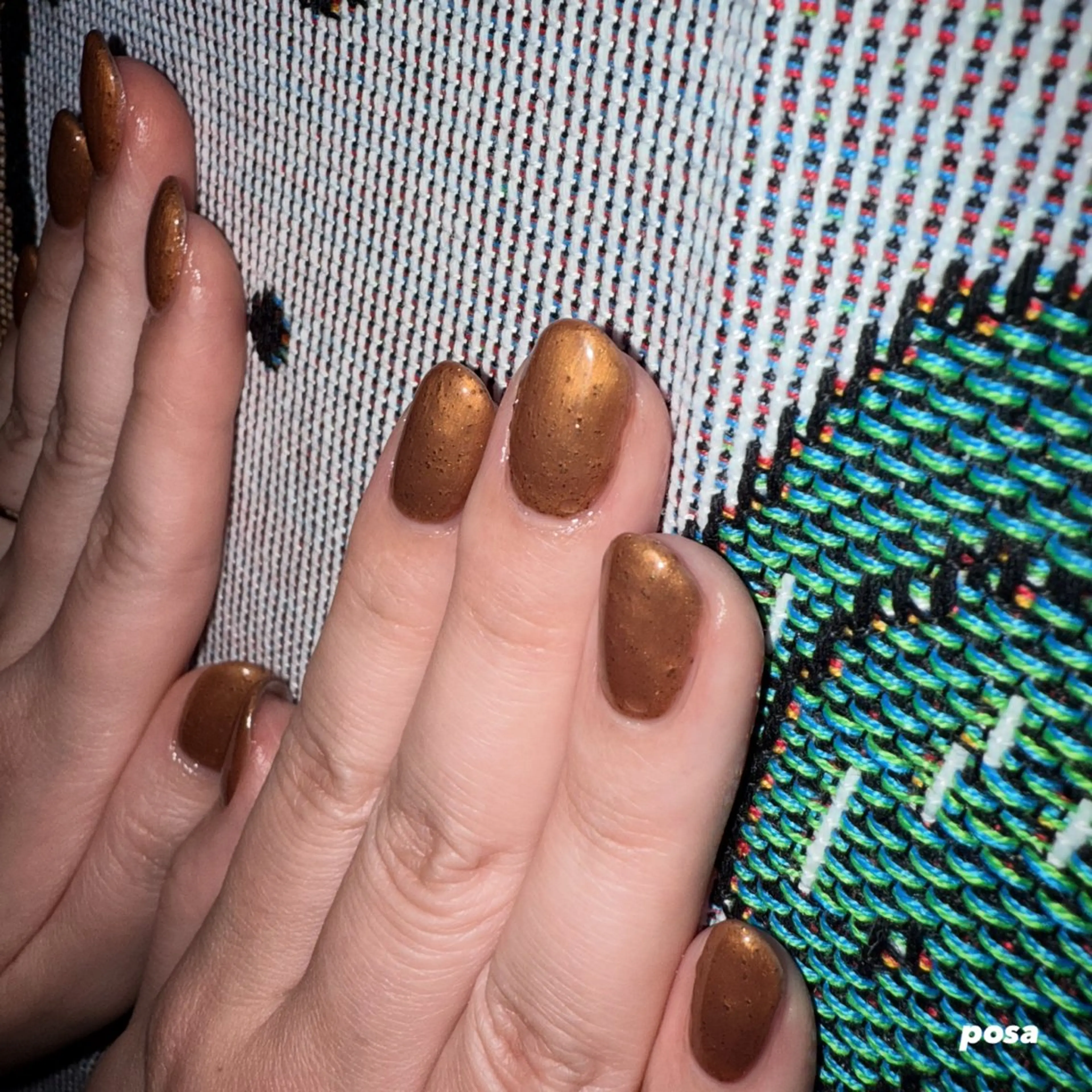 ネイル ブラウン ワンカラーネイル シンプルネイル ハンドネイル posa nail モエミのネイルデザイン