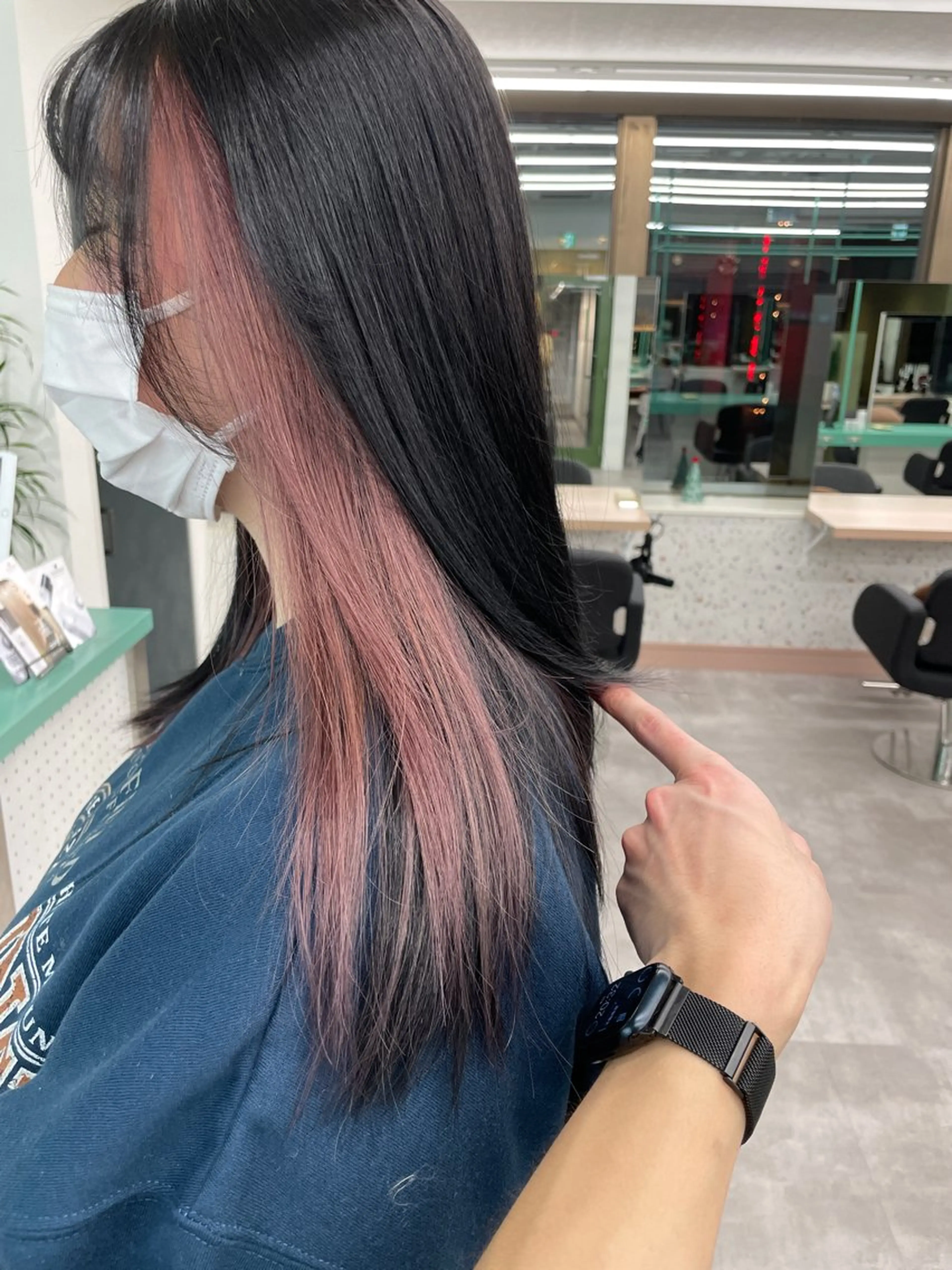 ロング カット ヘアカラー トリートメント 💚透明感カラー💚 ♻️本間♻️のヘアスタイル