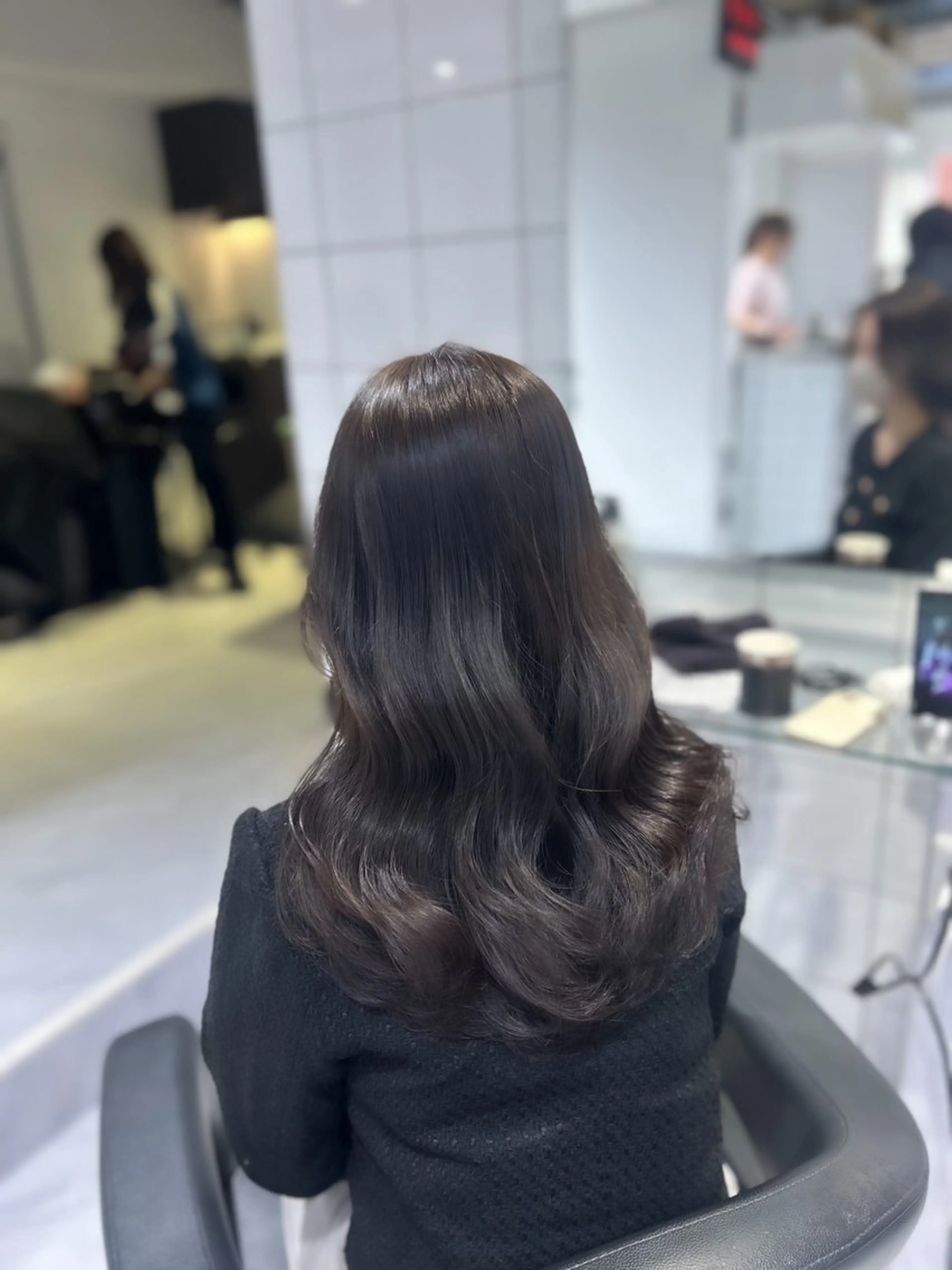 ロング カラー ヘアカラー トリートメント 表参道/透明感カラー /暗髪/ジュキヤのヘアスタイル