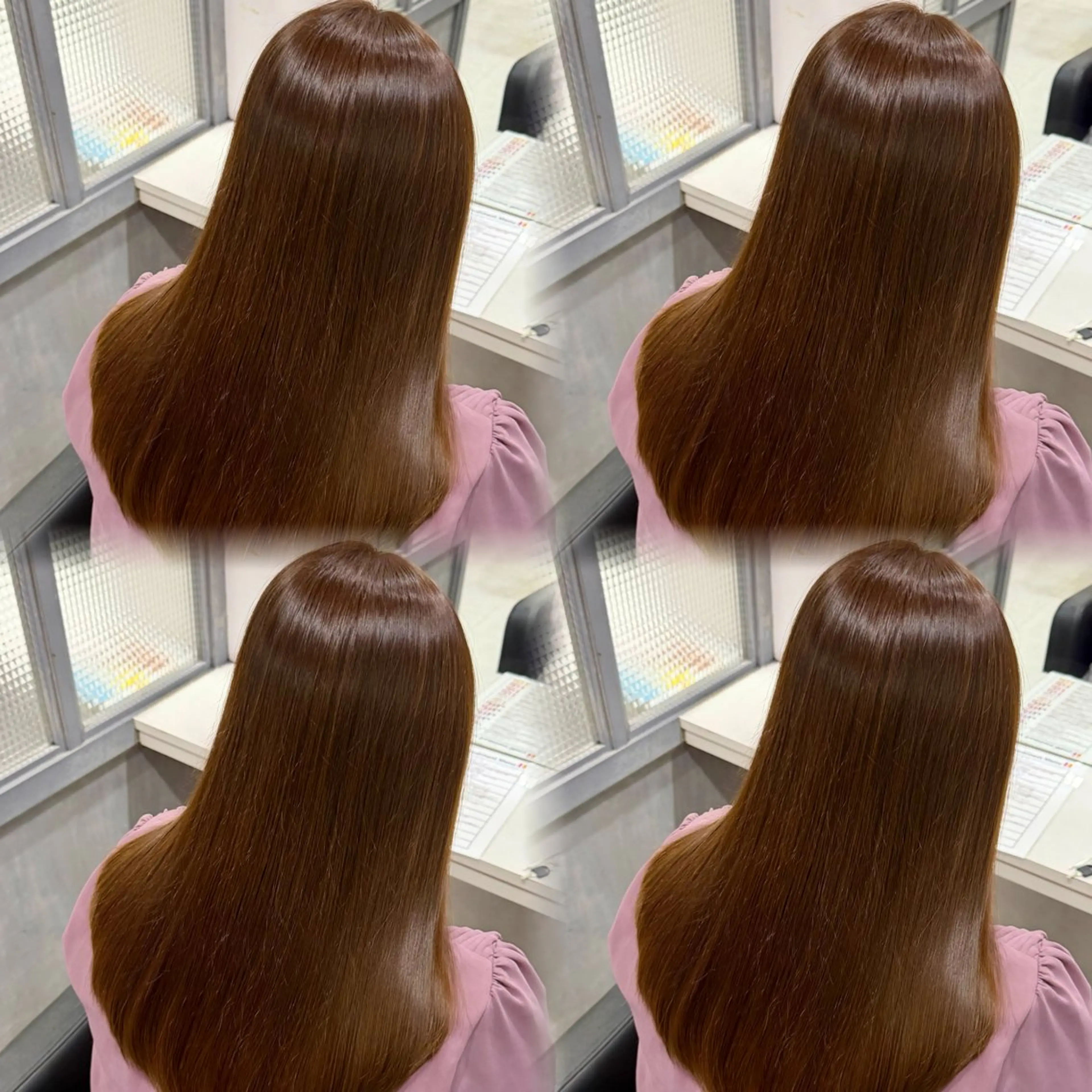 ミディアム カラー ヘアカラー トリートメント 🦋REISA🦋 エクステ×ハイトーンのヘアスタイル