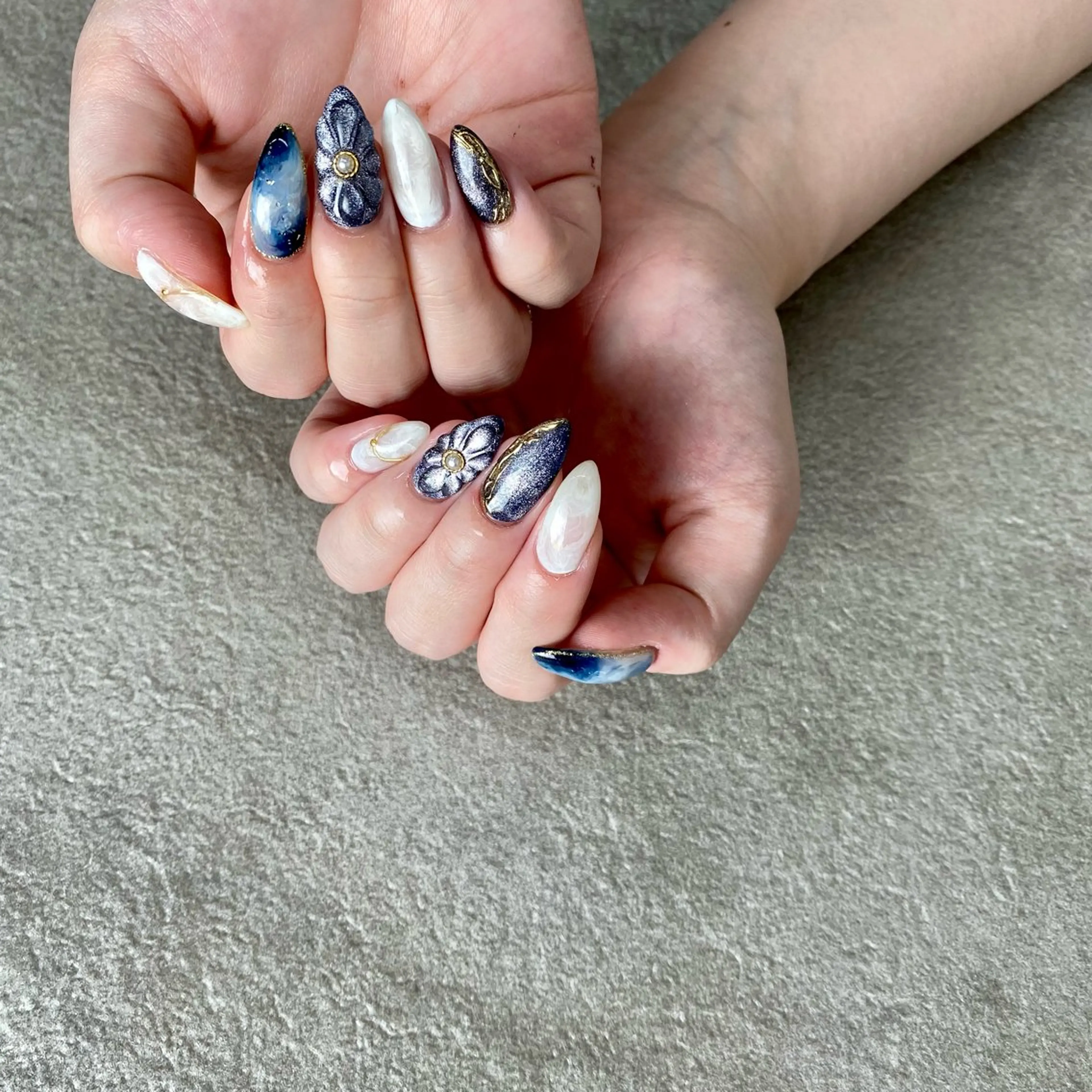 ネイル クリアネイル ぷっくりネイル ハンドネイル 山﨑 葉月のネイルデザイン