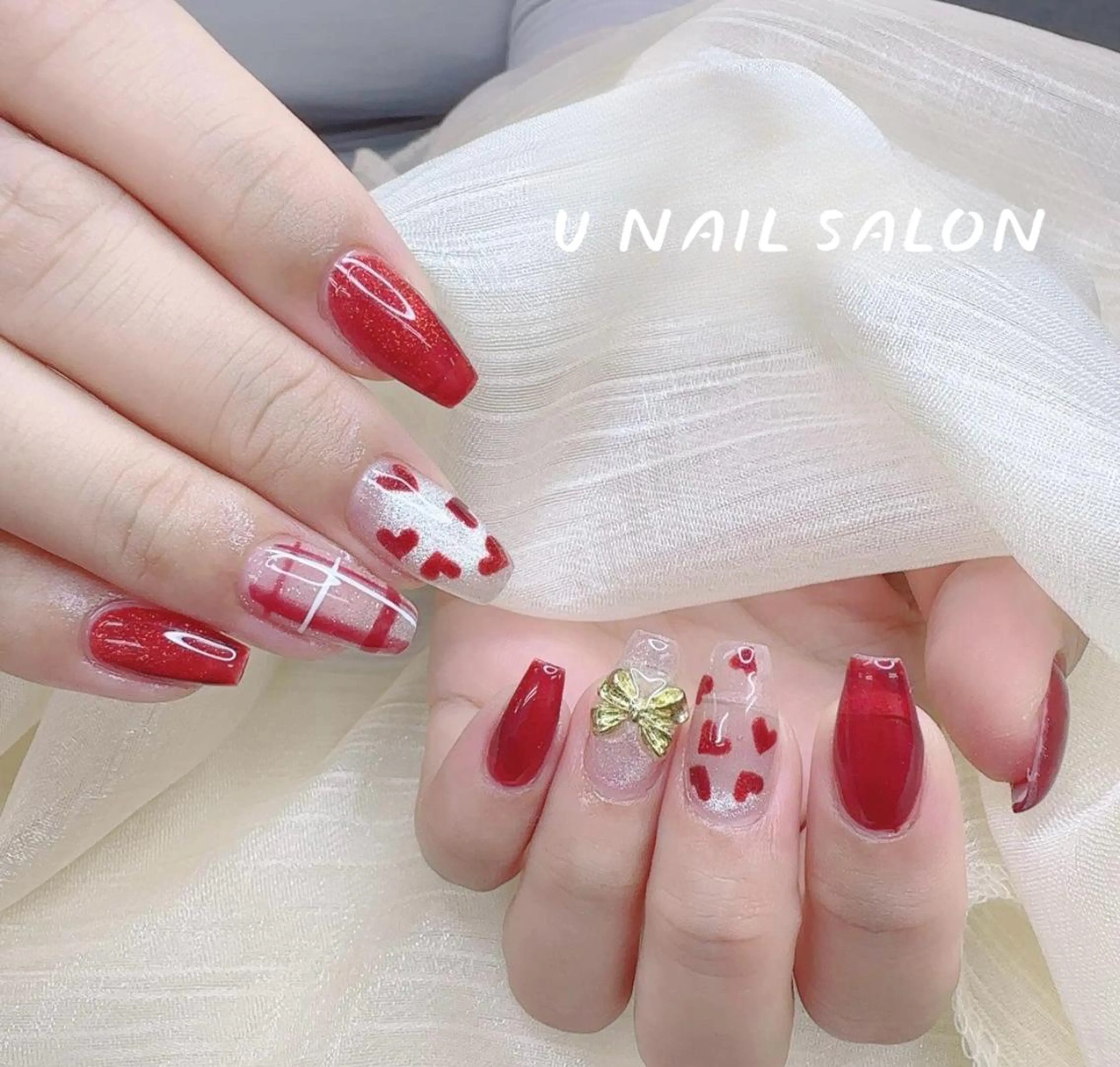 ネイル アートネイル 韓国ネイル ロングネイル スカルプネイル シンプルネイル ハンドネイル 🩷U nail リリス【新宿店】のネイルデザイン