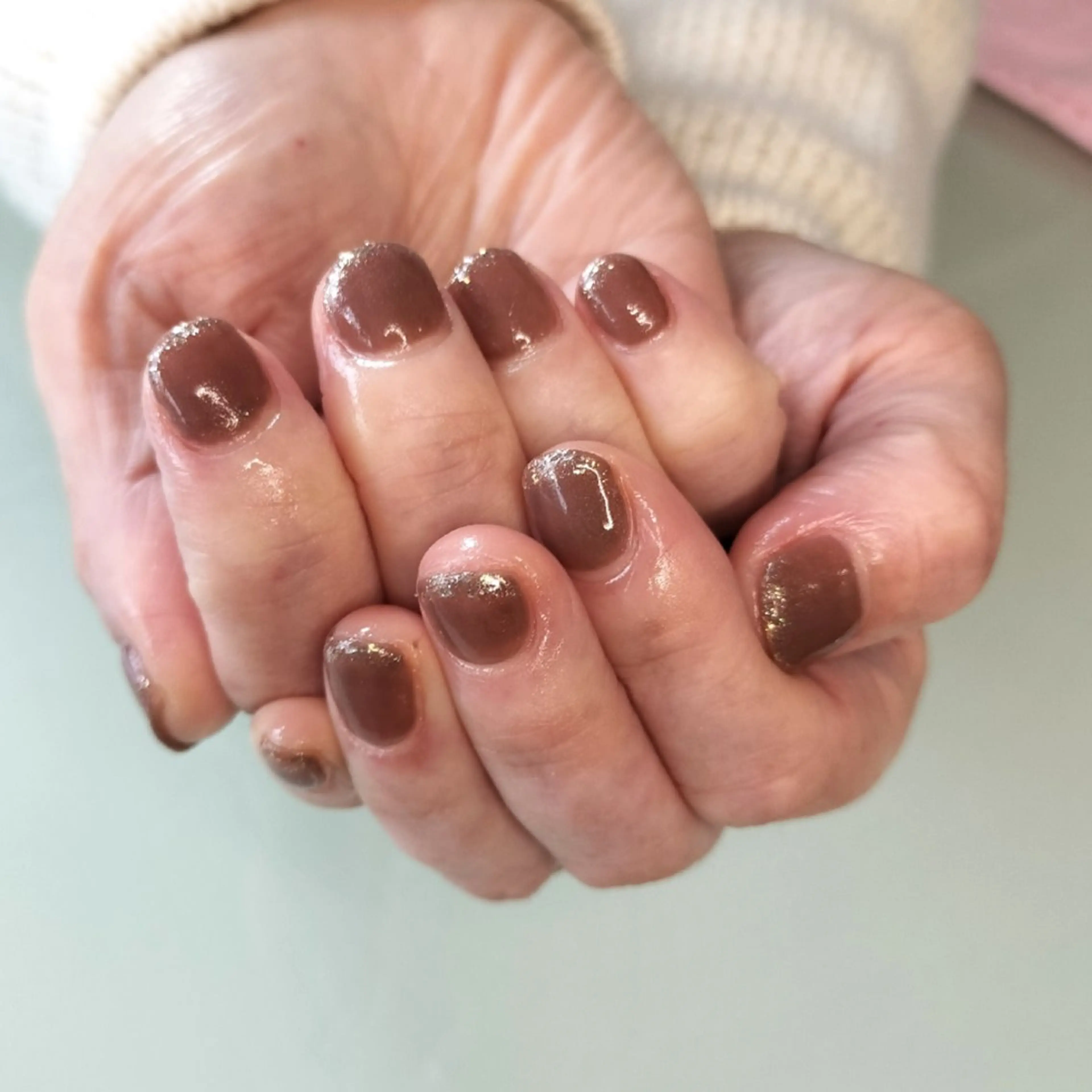 ネイル ジェルネイル ラメ(グリッター) ワンカラーネイル アークス所属・arks nailのネイルデザイン