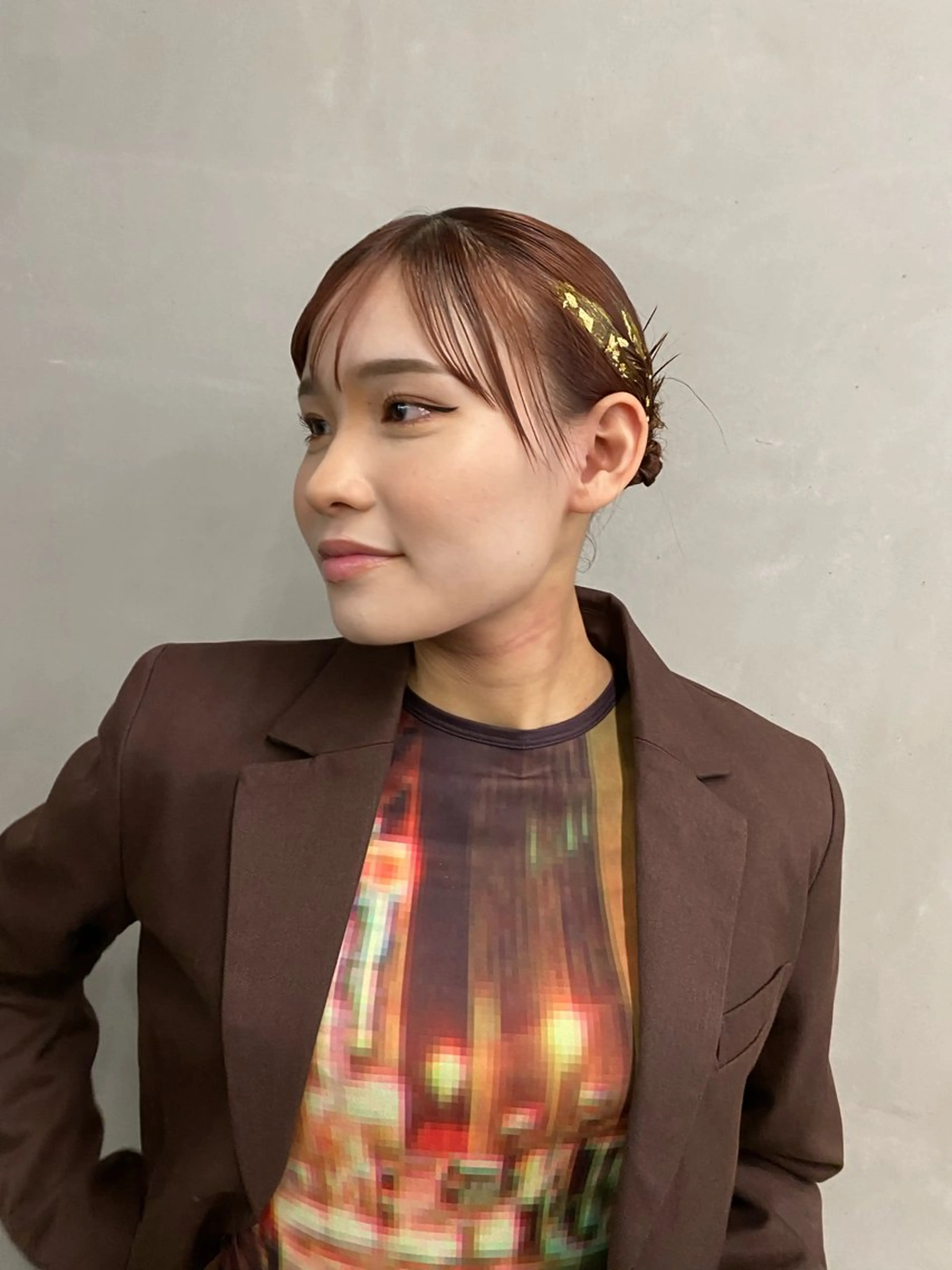 ミディアム カラー ヘアアレンジ 卒業式のヘアスタイル mina 🌷のヘアスタイル