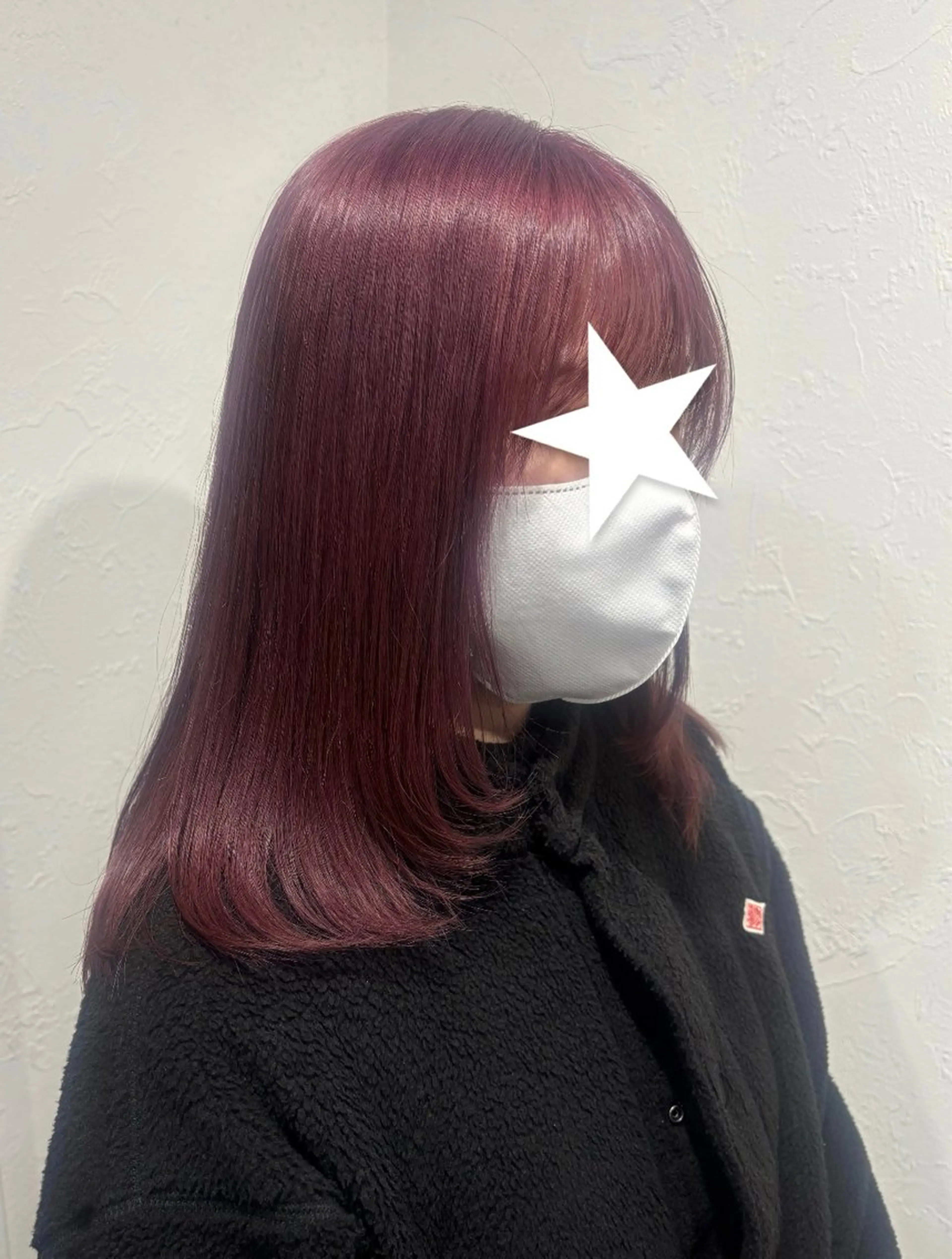 セミロング カラー ブリーチ ラベンダーカラー ピンクカラー ピンクラベンダー ヘアカラー 韓国ヘア🇰🇷 HINAのヘアスタイル