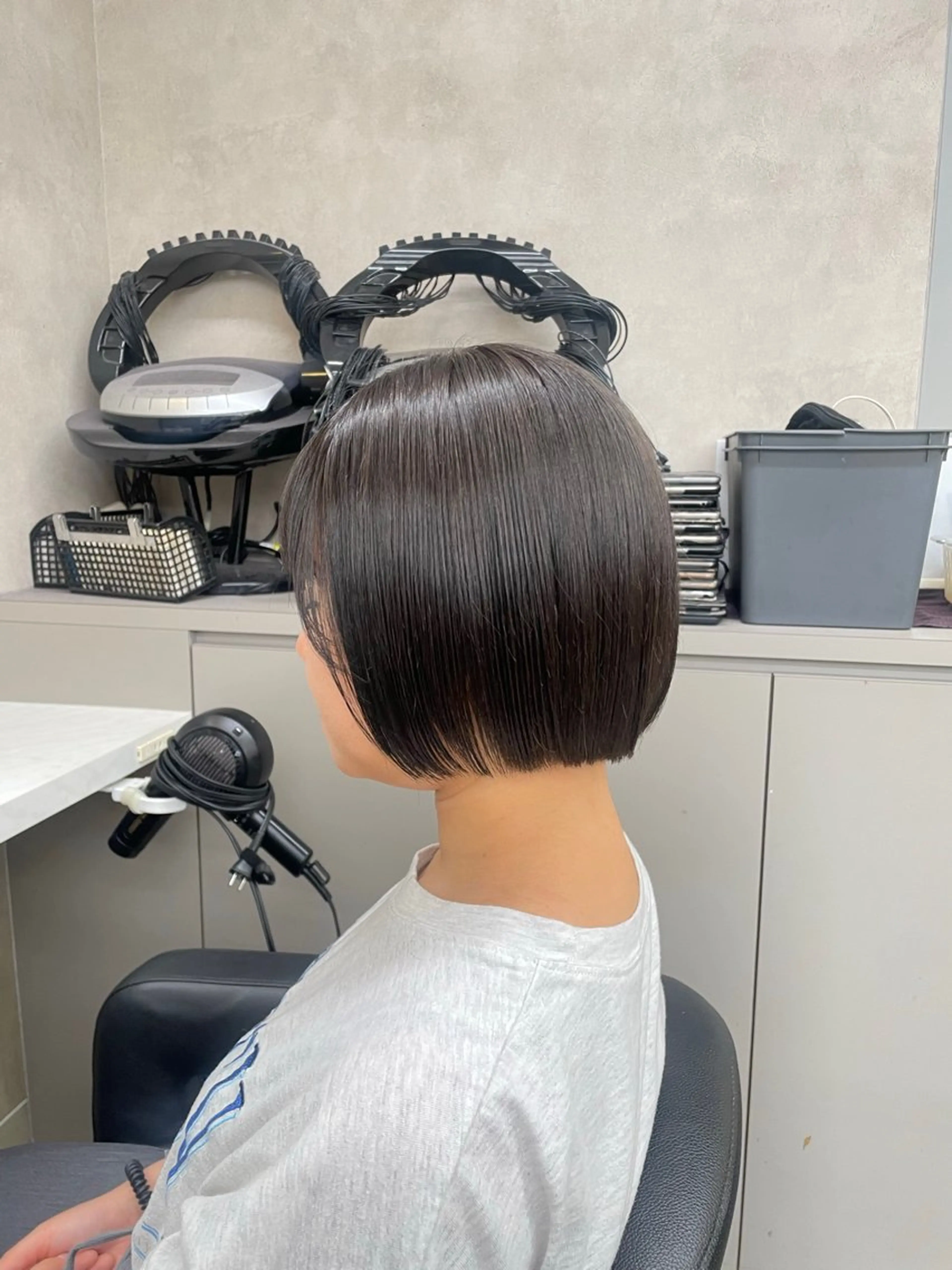 ミディアム カラー 切りっぱなしボブ ボブ 表参道ハッシュカット レイヤー/リノンのヘアスタイル