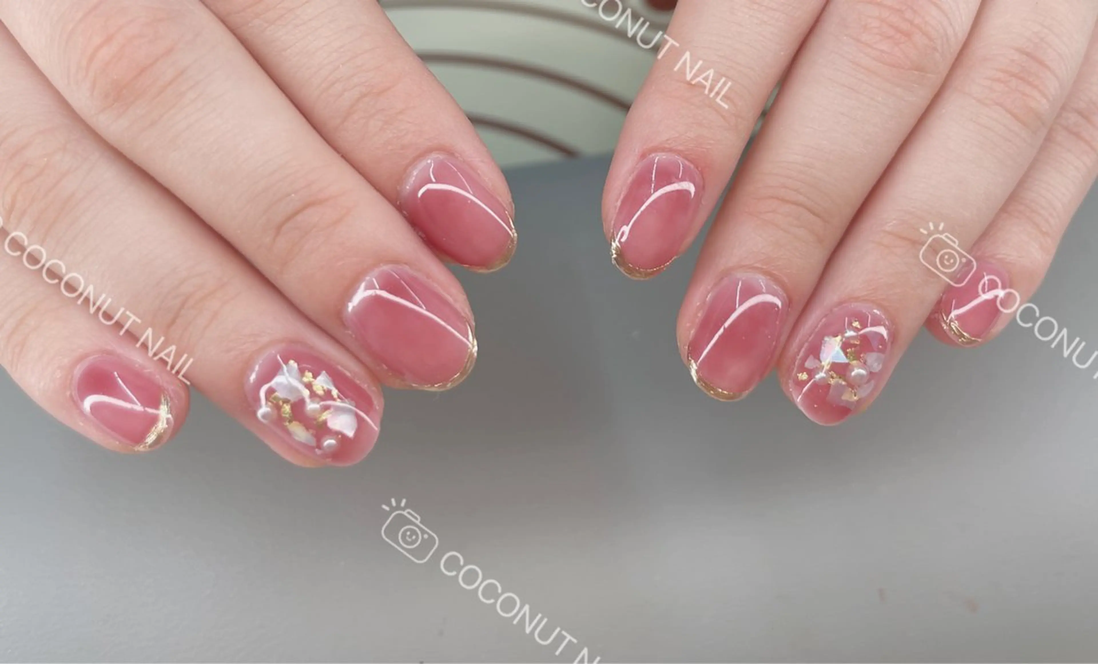 ネイル ハンドネイル 神田 ココナッツのネイルデザイン
