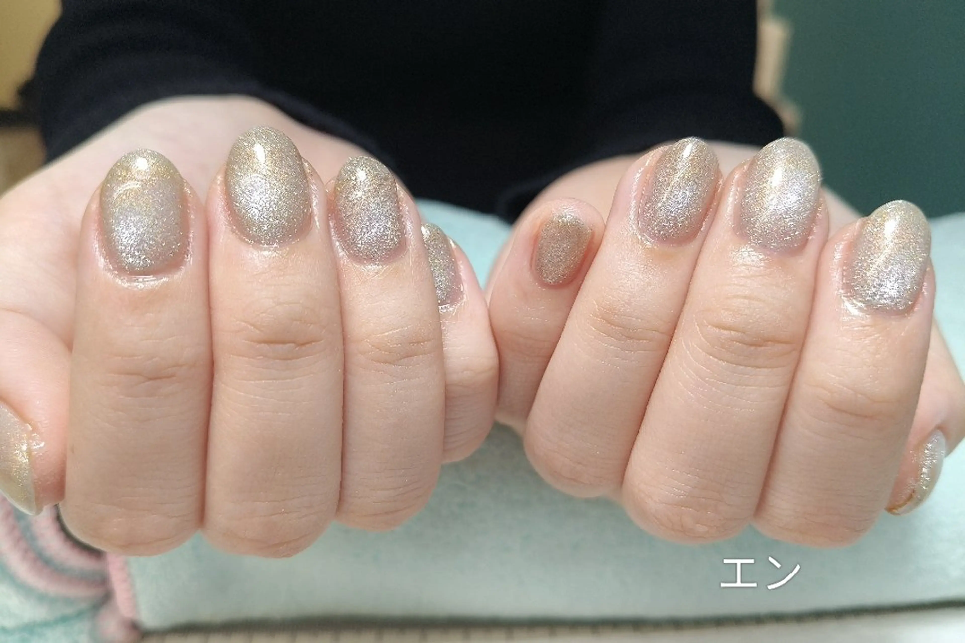 ネイル マグネットネイル マグネットワンカラー ワンカラーネイル シルバー エ ンのネイルデザイン