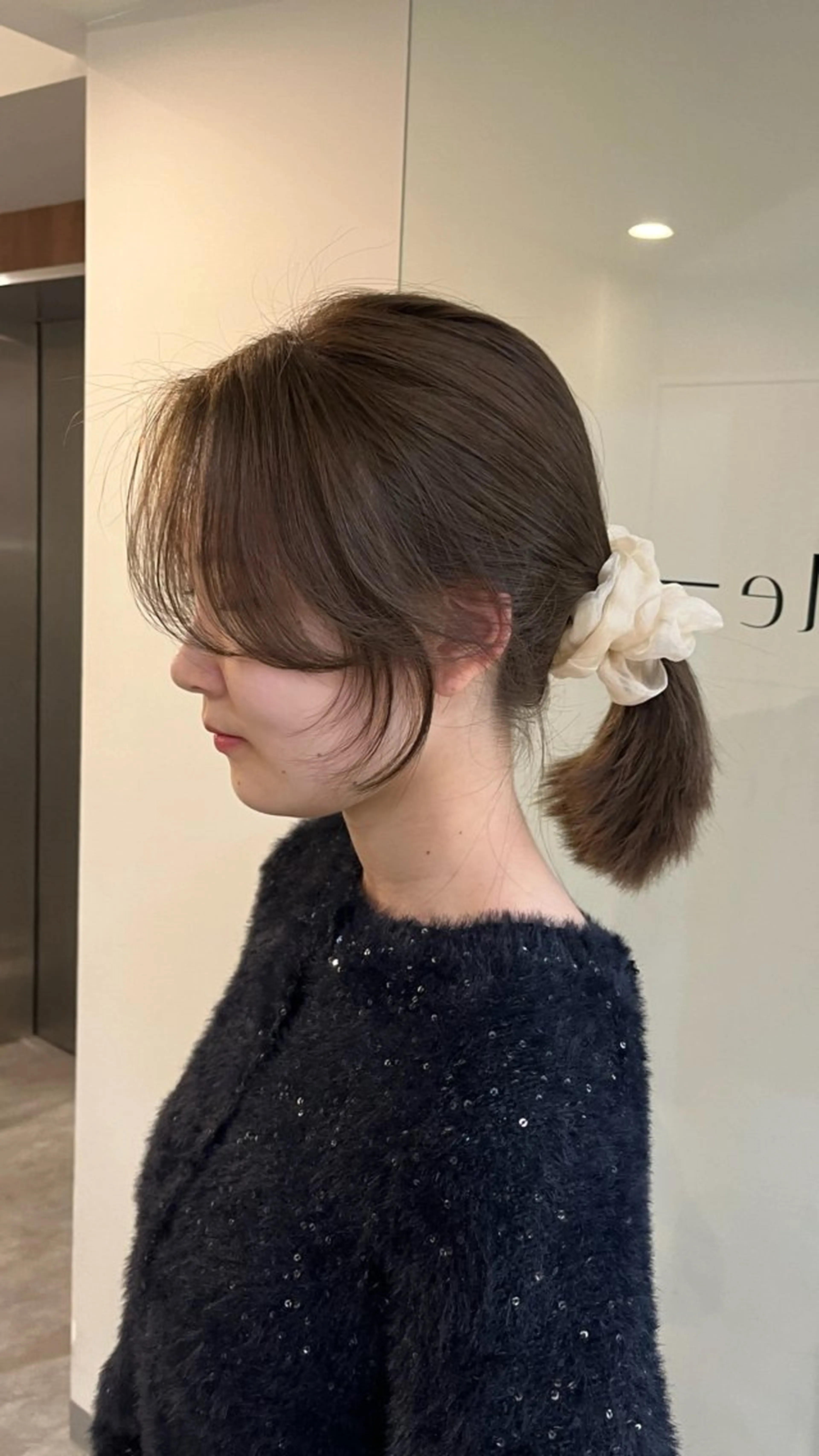 ミディアム カット ヘアカラー 韓国レイヤーカット/ ハイトーン/マアヤのヘアスタイル