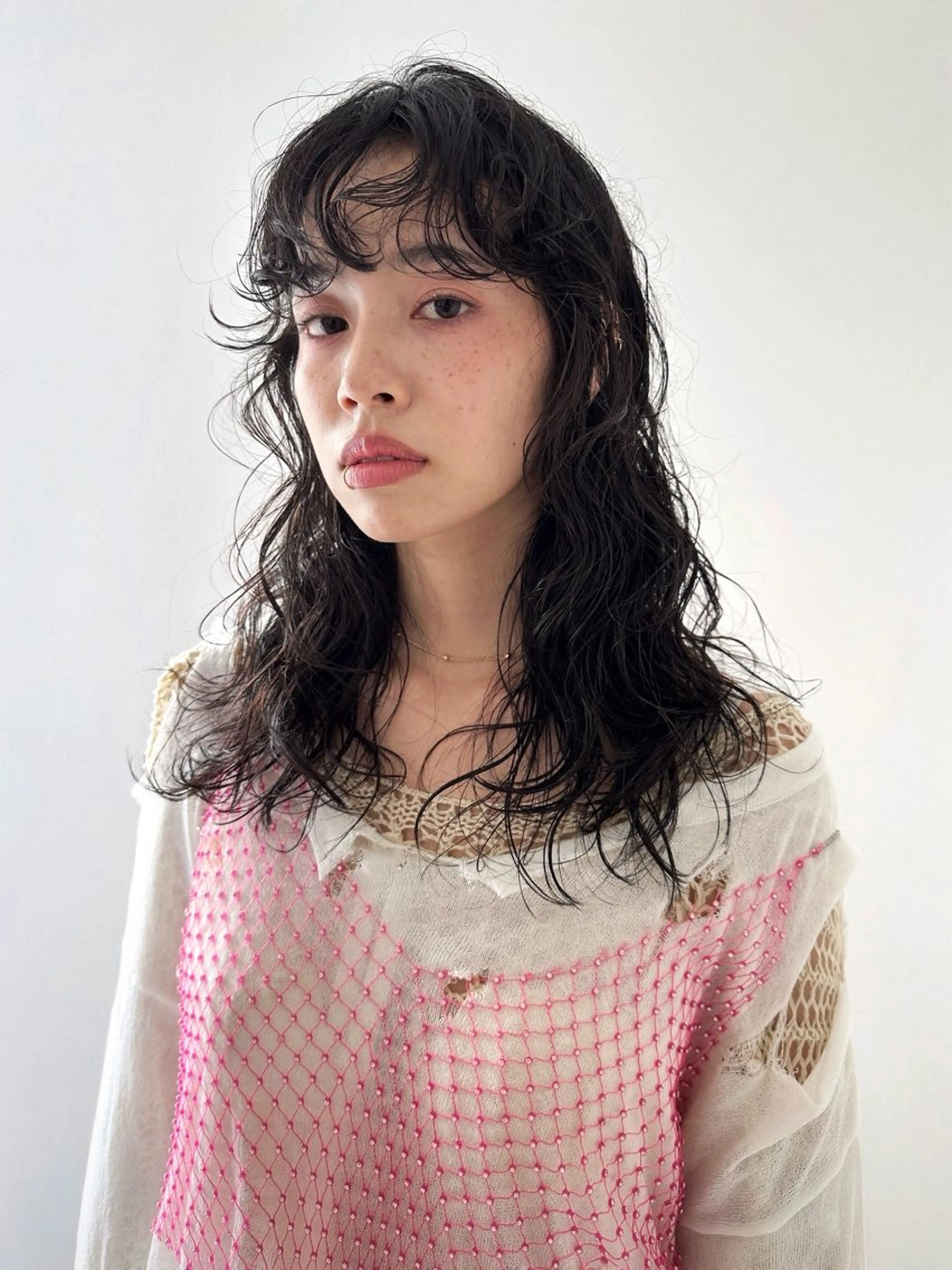 ミディアム パーマ ミディアムパーマ ニュアンスパーマ カット パーマ パーマ /レイヤー 榛地渉馬 /矢場町のヘアスタイル