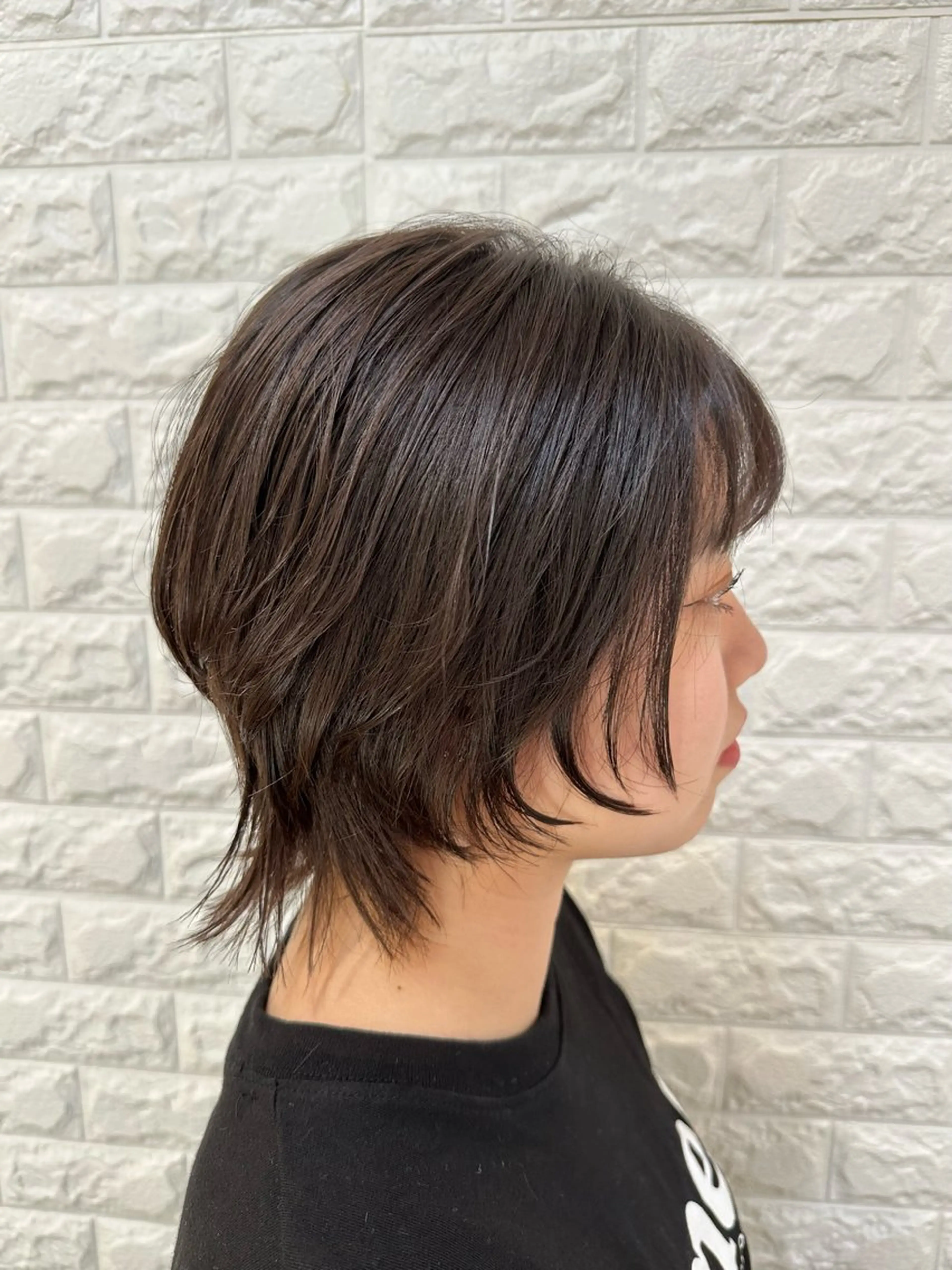 ミディアム 伸ばしかけ カット 金沢 広美のヘアスタイル