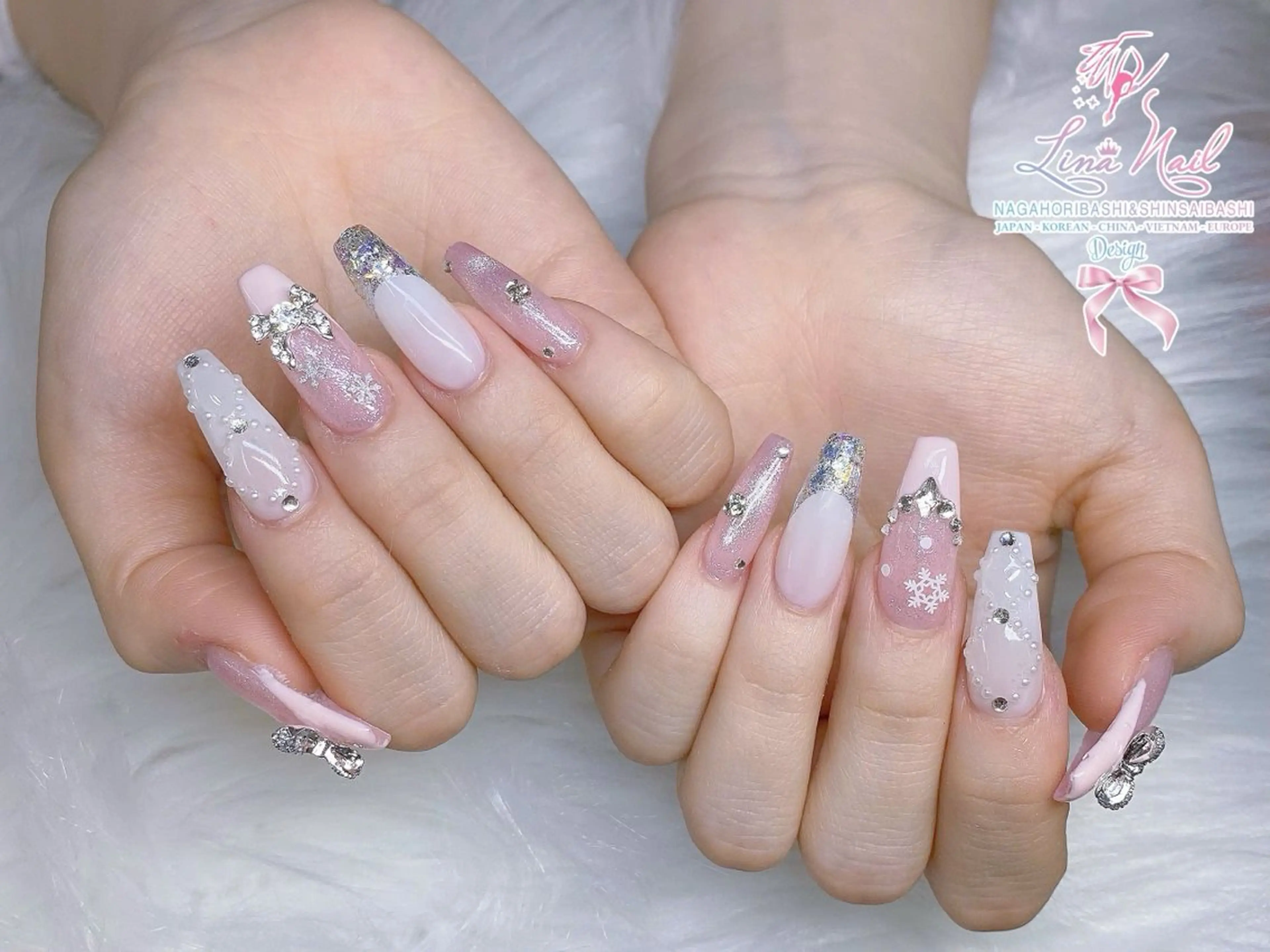 ネイル チークネイル 桜ネイル フラッシュネイル フットネイル ジェルネイル ハンドネイル ７９LINA NAIL 心斎橋店所属・リナネイル アメ村心斎橋店のネイルデザイン