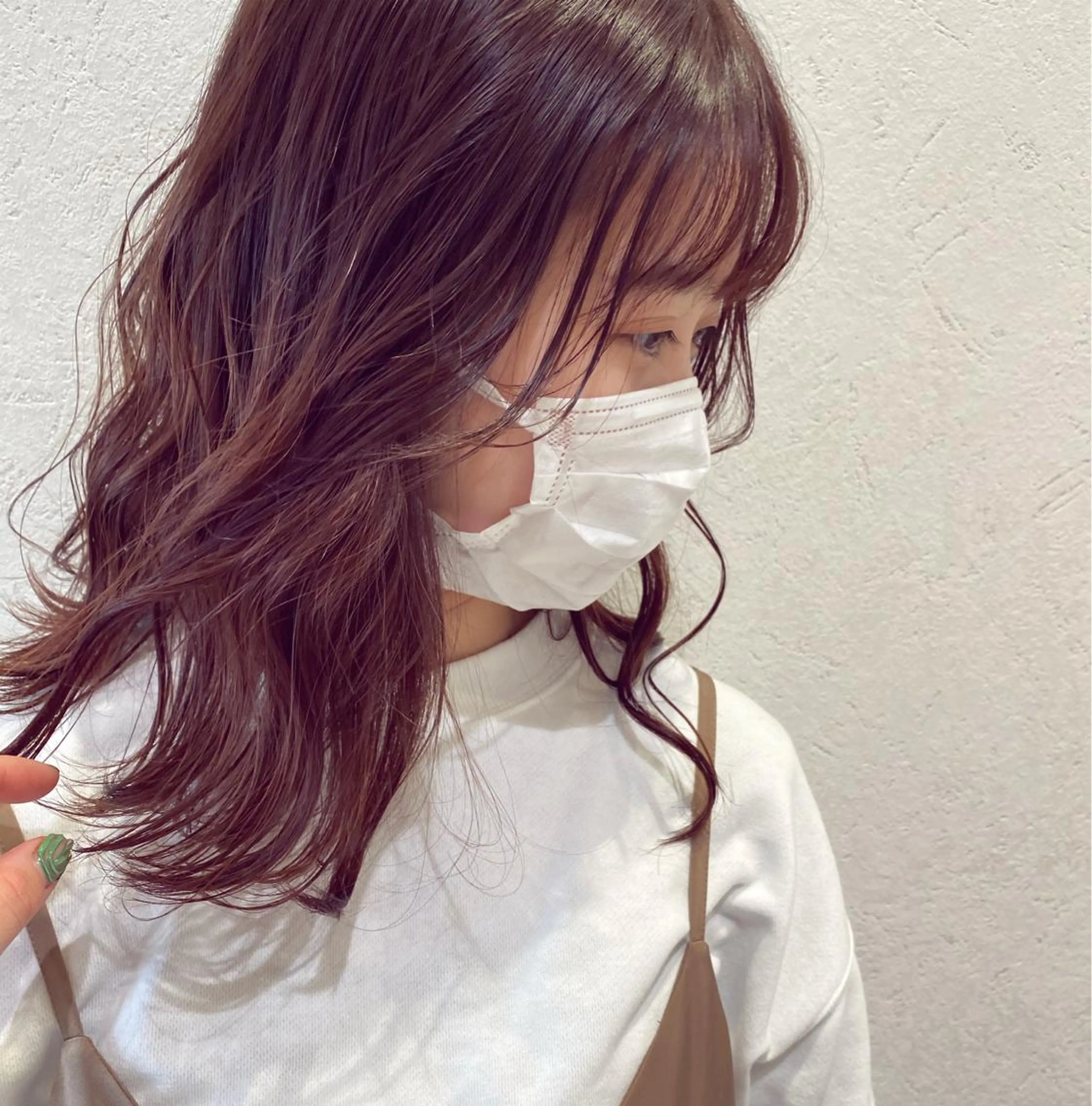 セミロング カラー ヘアアレンジ ピンクカラー ヘアカラー トリートメント ヘッドスパ パーマ指名No1 /namiのヘアスタイル