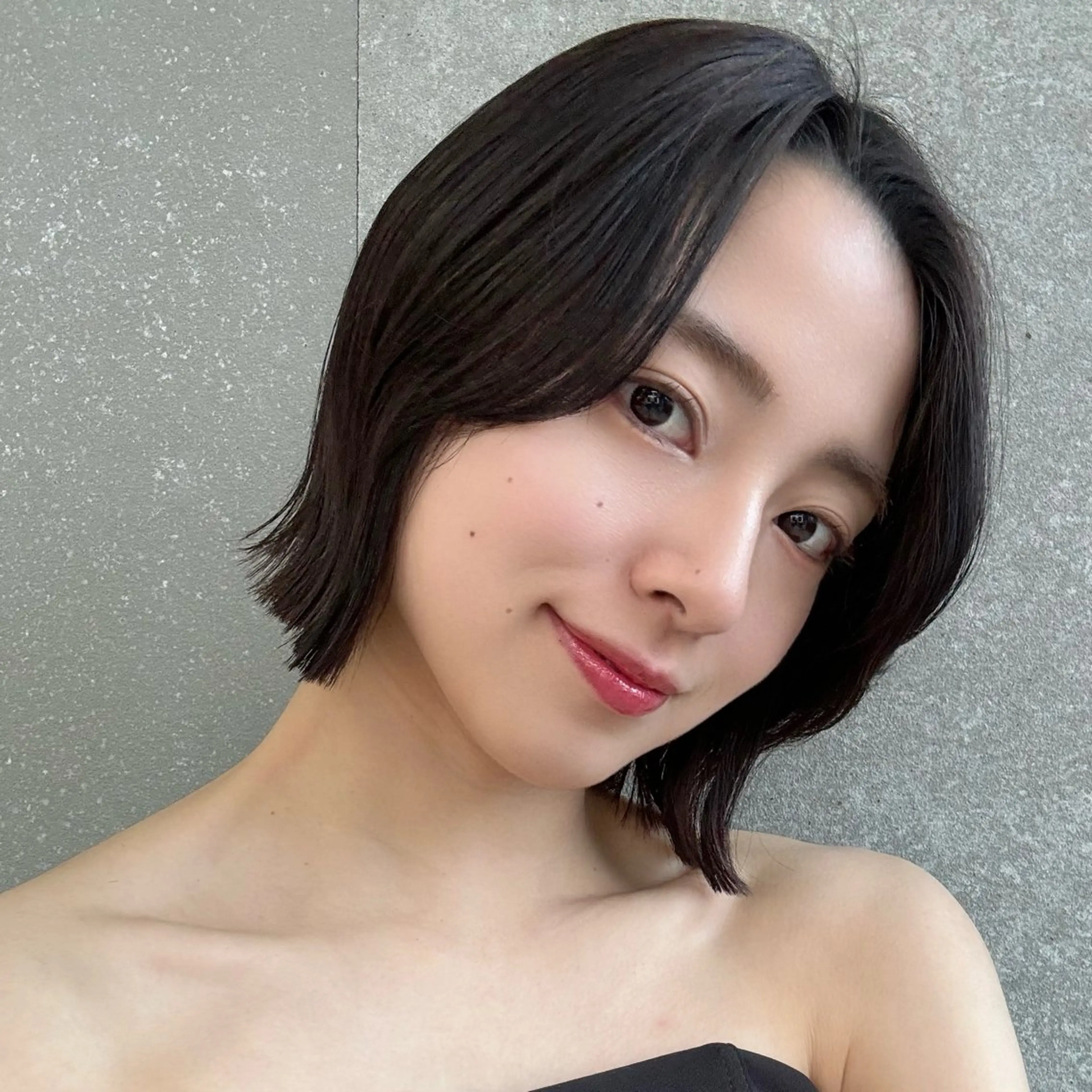 ショート カラー 切りっぱなしボブ ボブ 顔周りカット 髪質改善 韓国風ヘア 💎ボブ/似合わせの 達人/縮毛矯正/畔上のヘアスタイル