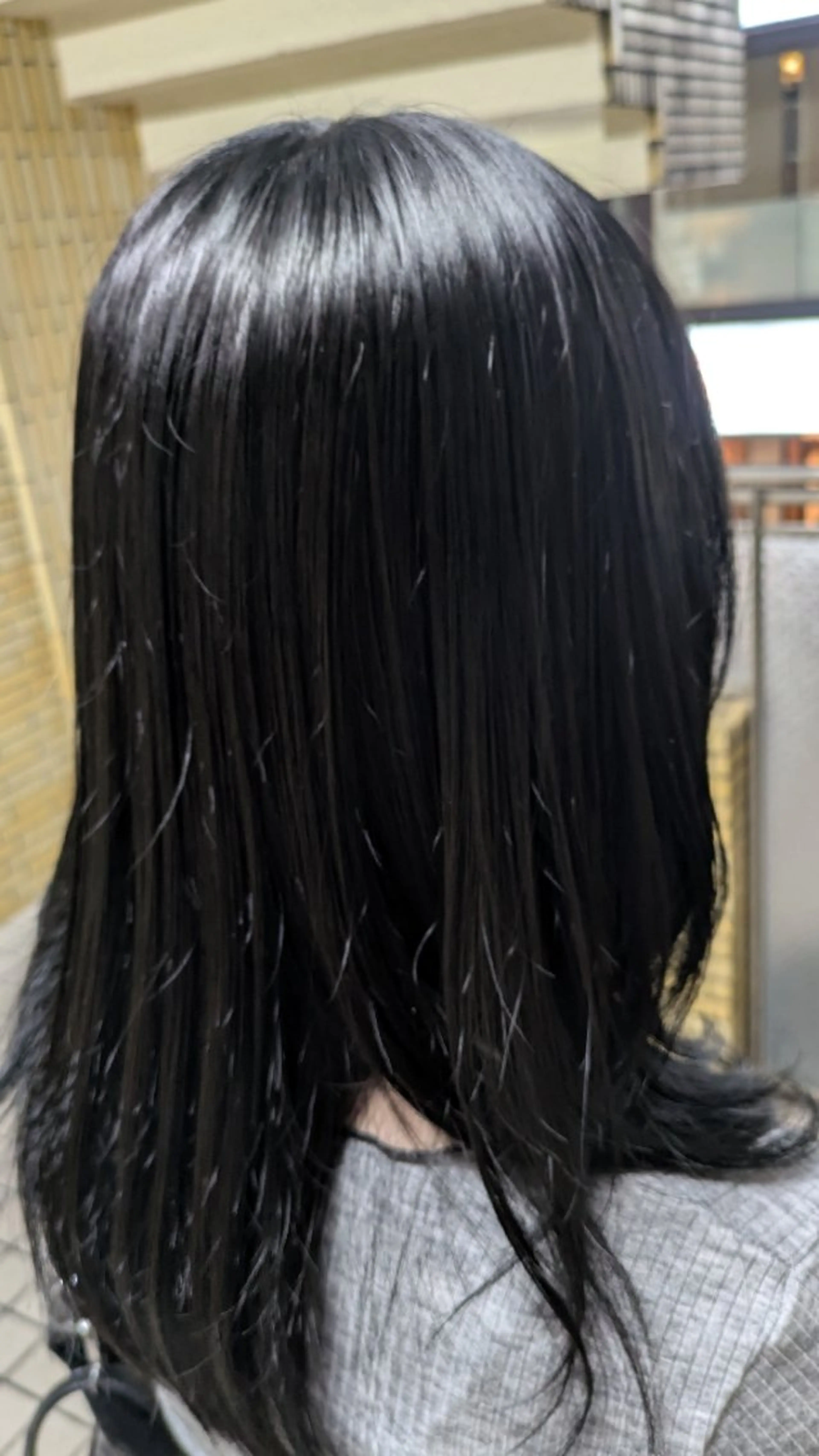 カラー 黒髪 縮毛矯正💕艶カラー 金川萌萌のヘアスタイル