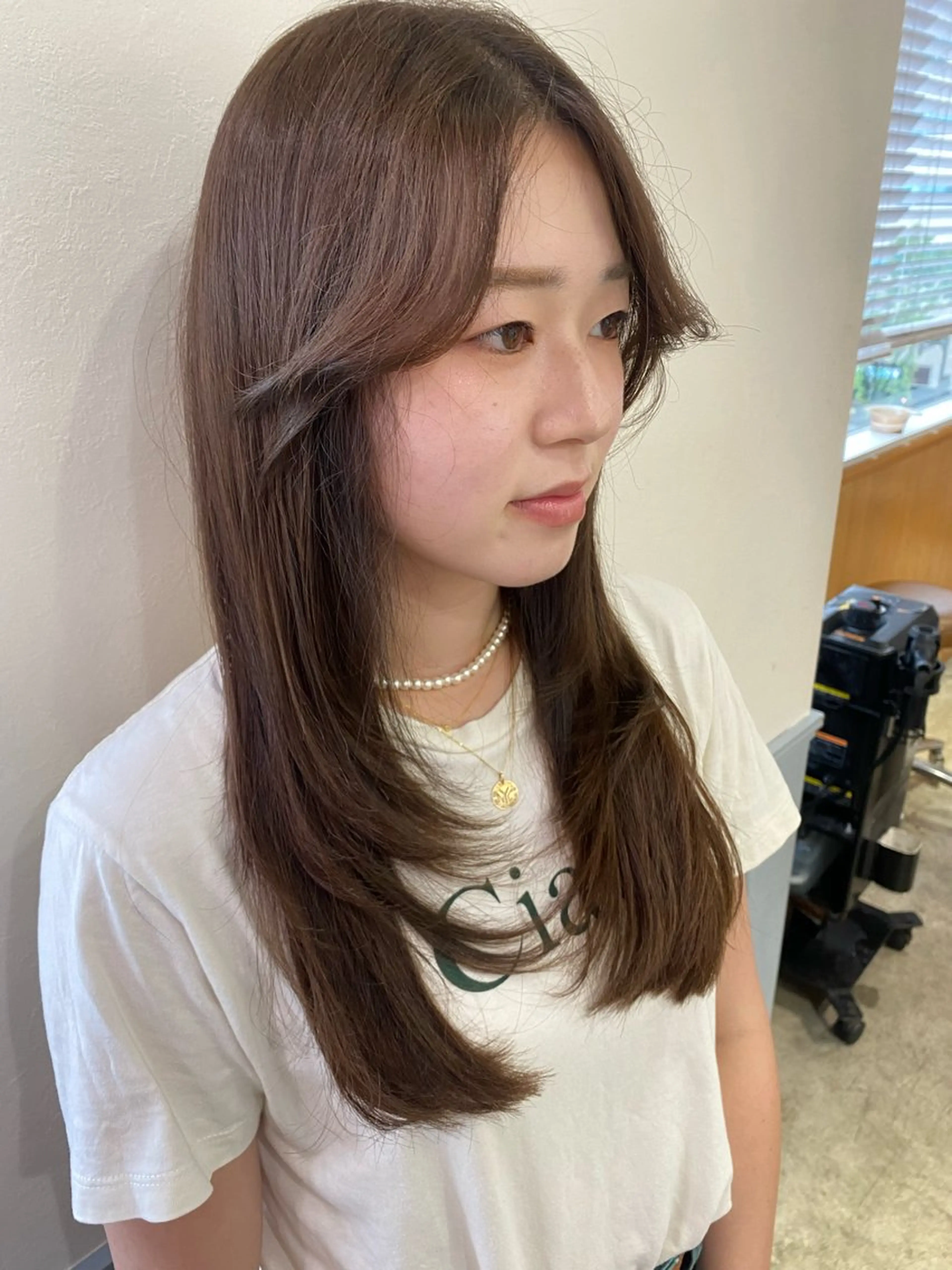 セミロング レイヤーカット カット ヘアカラー トリートメント GINZARay2 風本朱里🐥のヘアスタイル