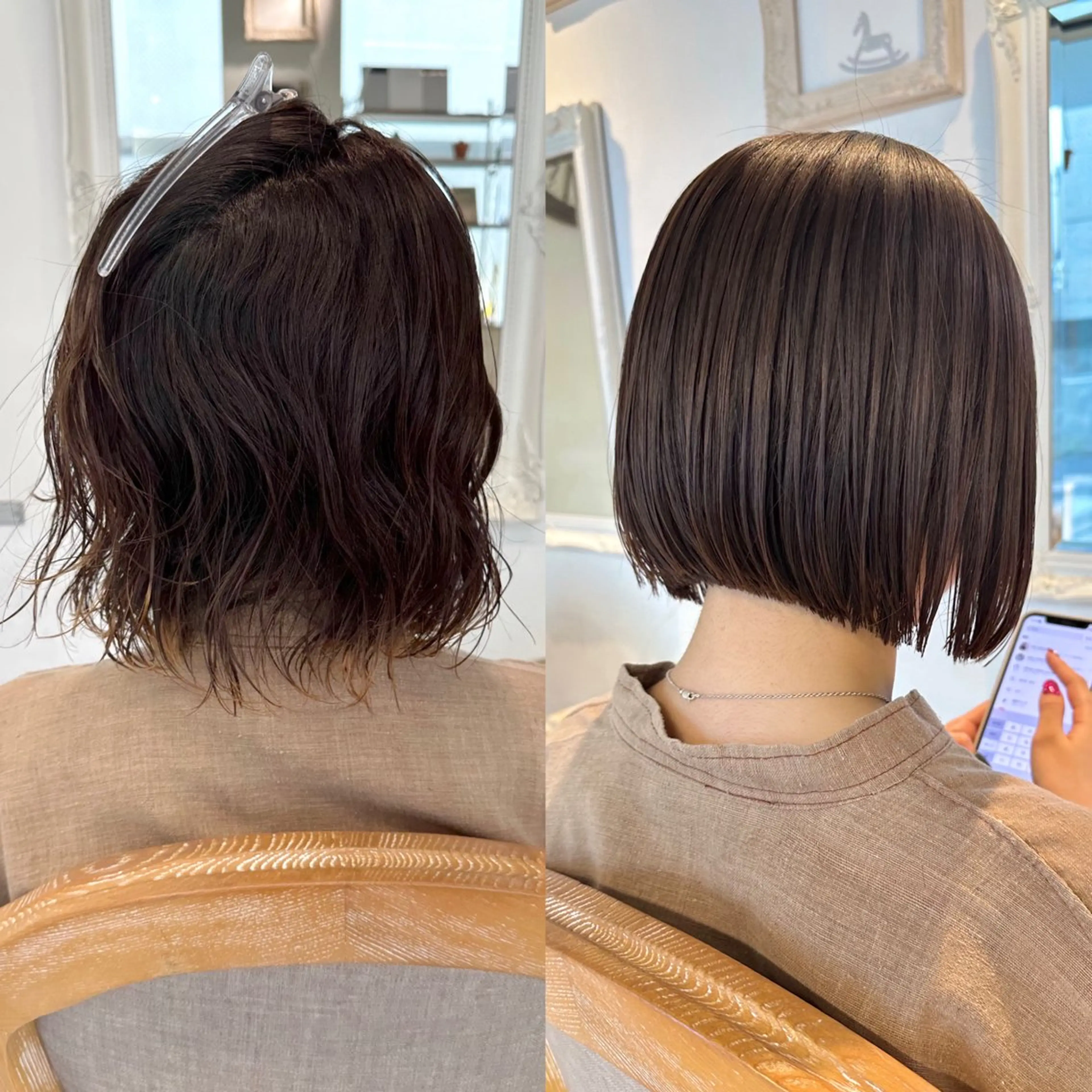 カット+縮毛矯正+トリートメント（ショート/ボブ/ミニボブ/髪質改善）の写真