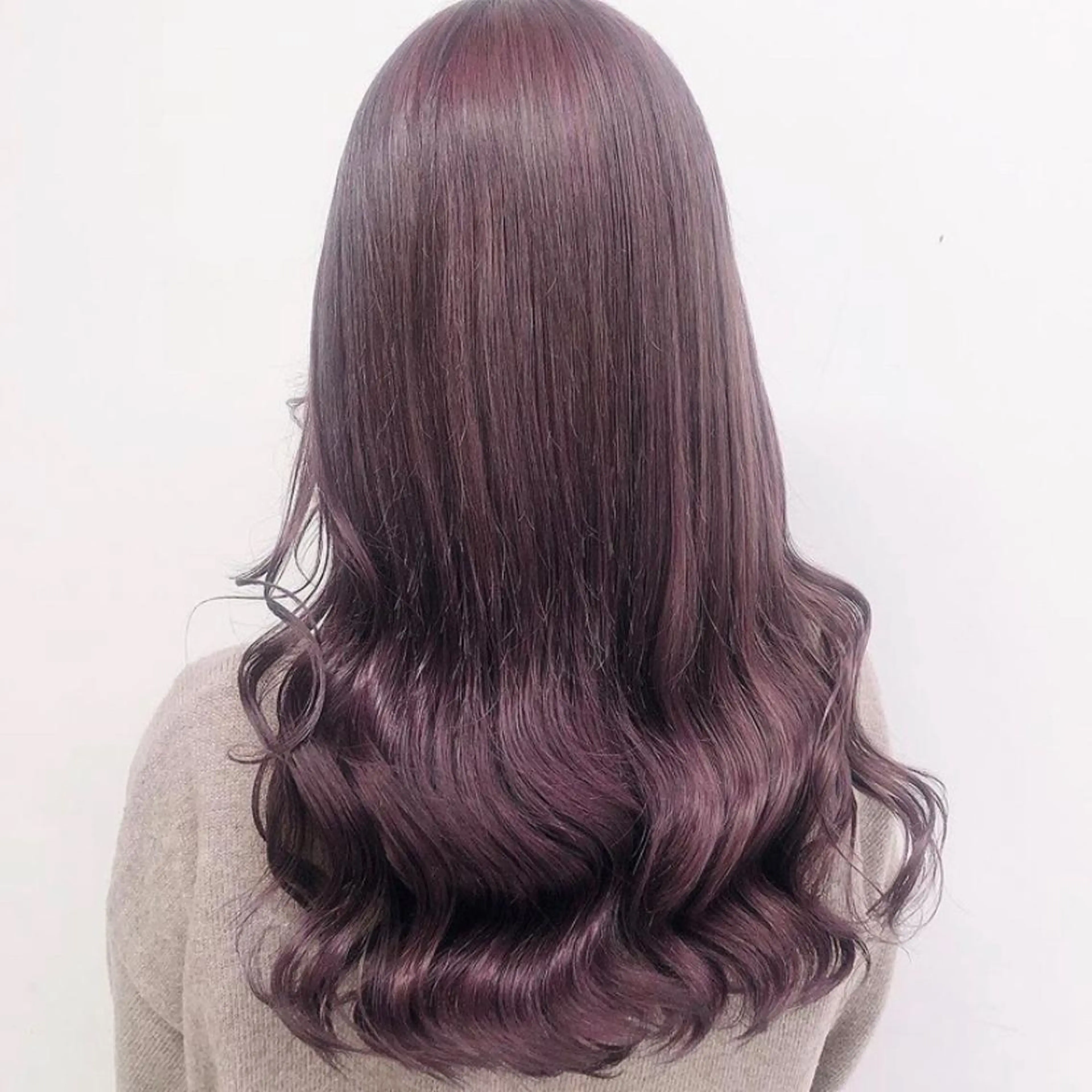 セミロング カラー ラベンダーカラー ラベンダーピンク ピンクカラー 韓国風ヘア Roid 代表✨HIROのヘアスタイル