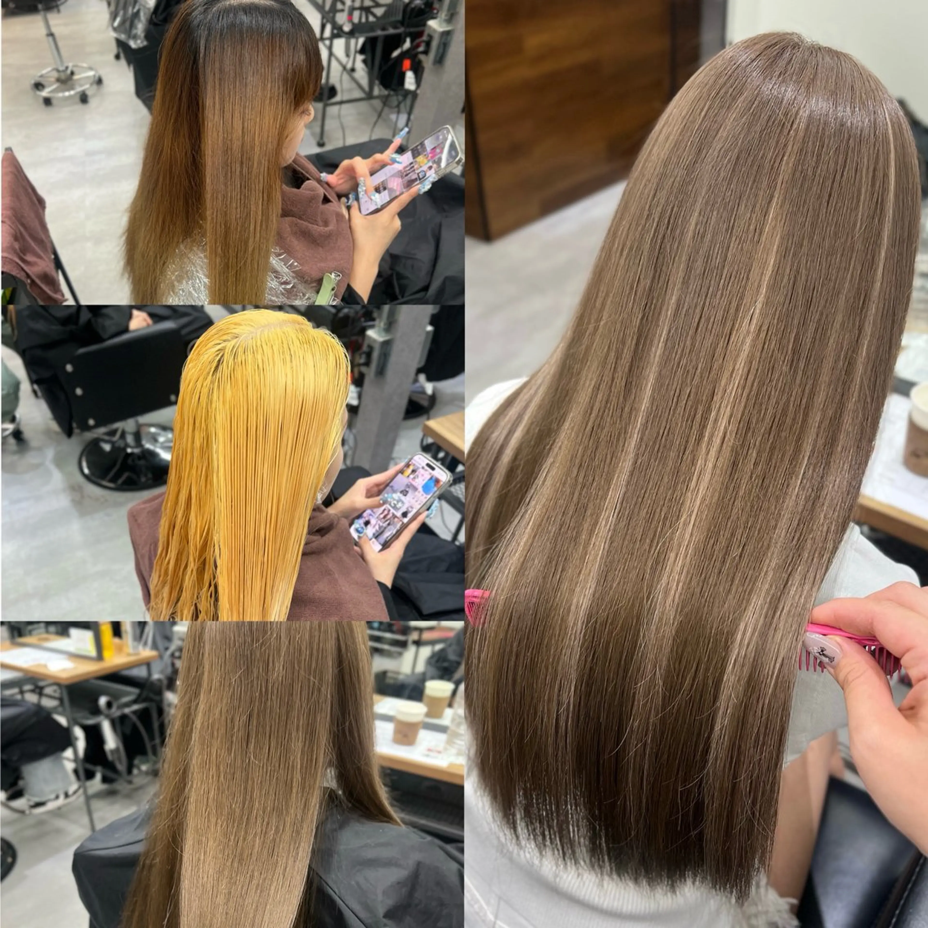 ロング カラー シールエクステ ブリーチ 透明感カラー デザインカラー ダブルカラー いろあそび所属・八王子早朝🉐カット モデル募集🉐のヘアスタイル