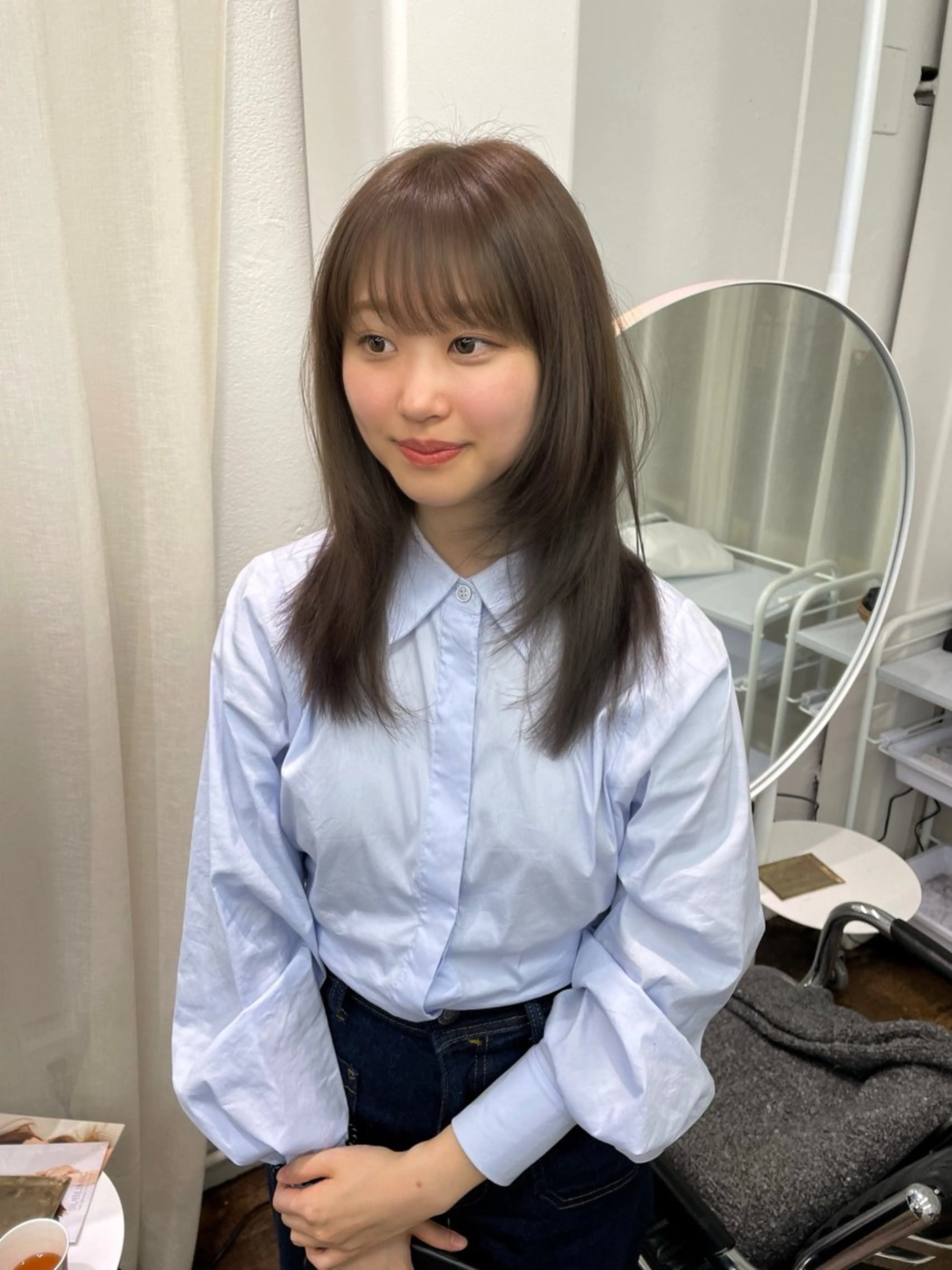 ミディアム カラー オリーブカラー カット ヘアカラー トリートメント レイヤーカット🎀 kanaのエステ・リラクイメージ