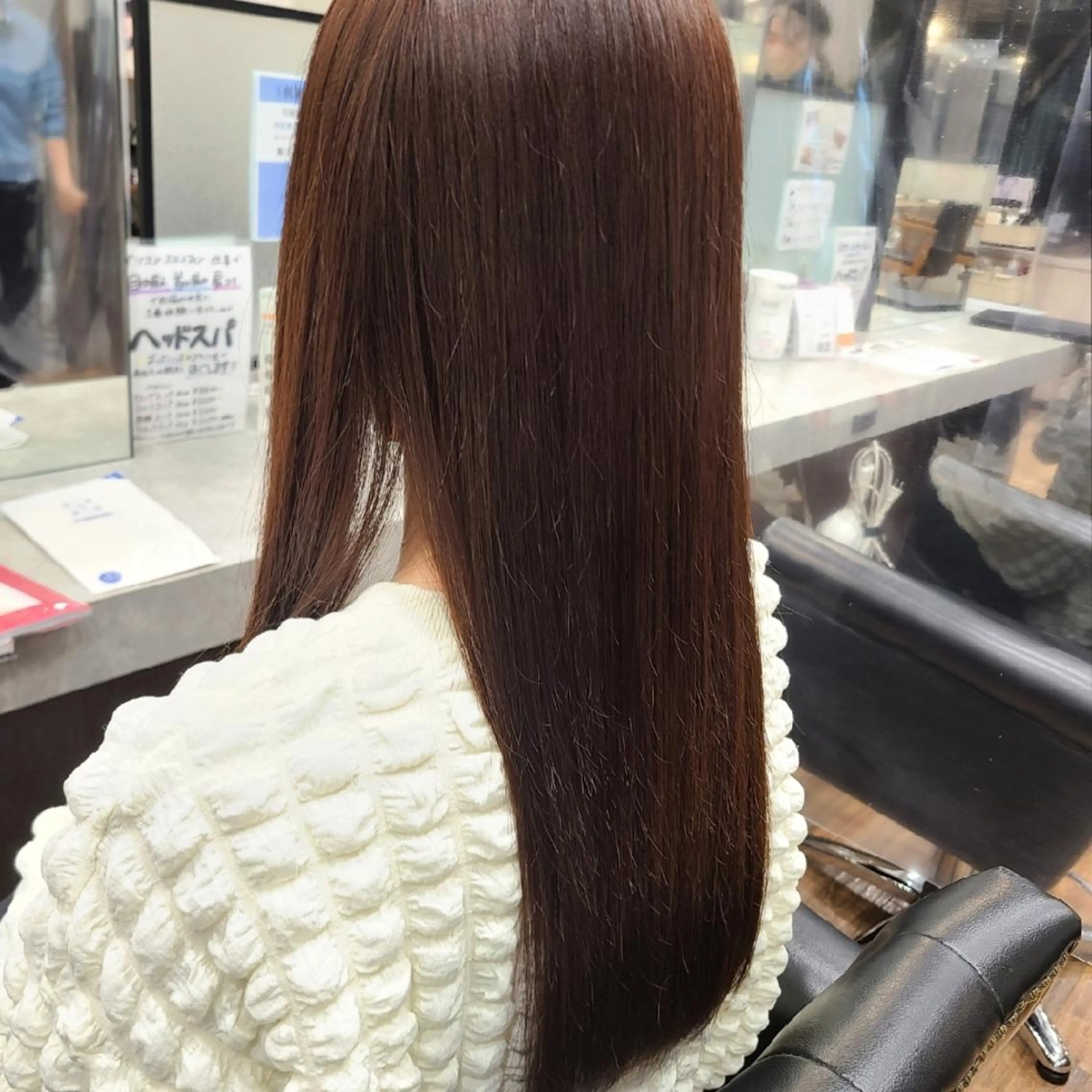 ロング カラー ブラウンカラー ピンクカラー ピンクブラウン 関口 友菜のヘアスタイル