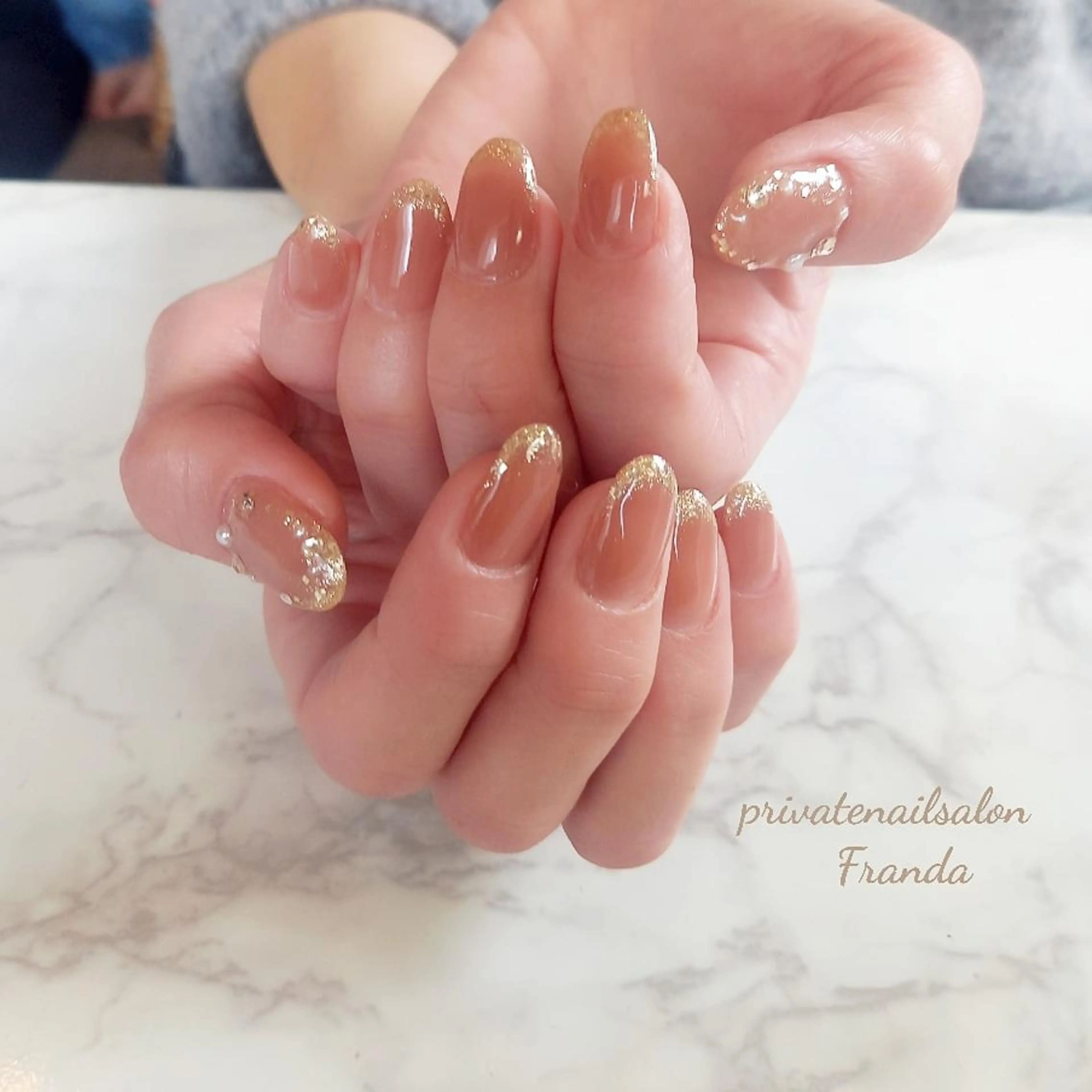 ネイル ラメ(グリッター) ハンドネイル Franda ✾のネイルデザイン