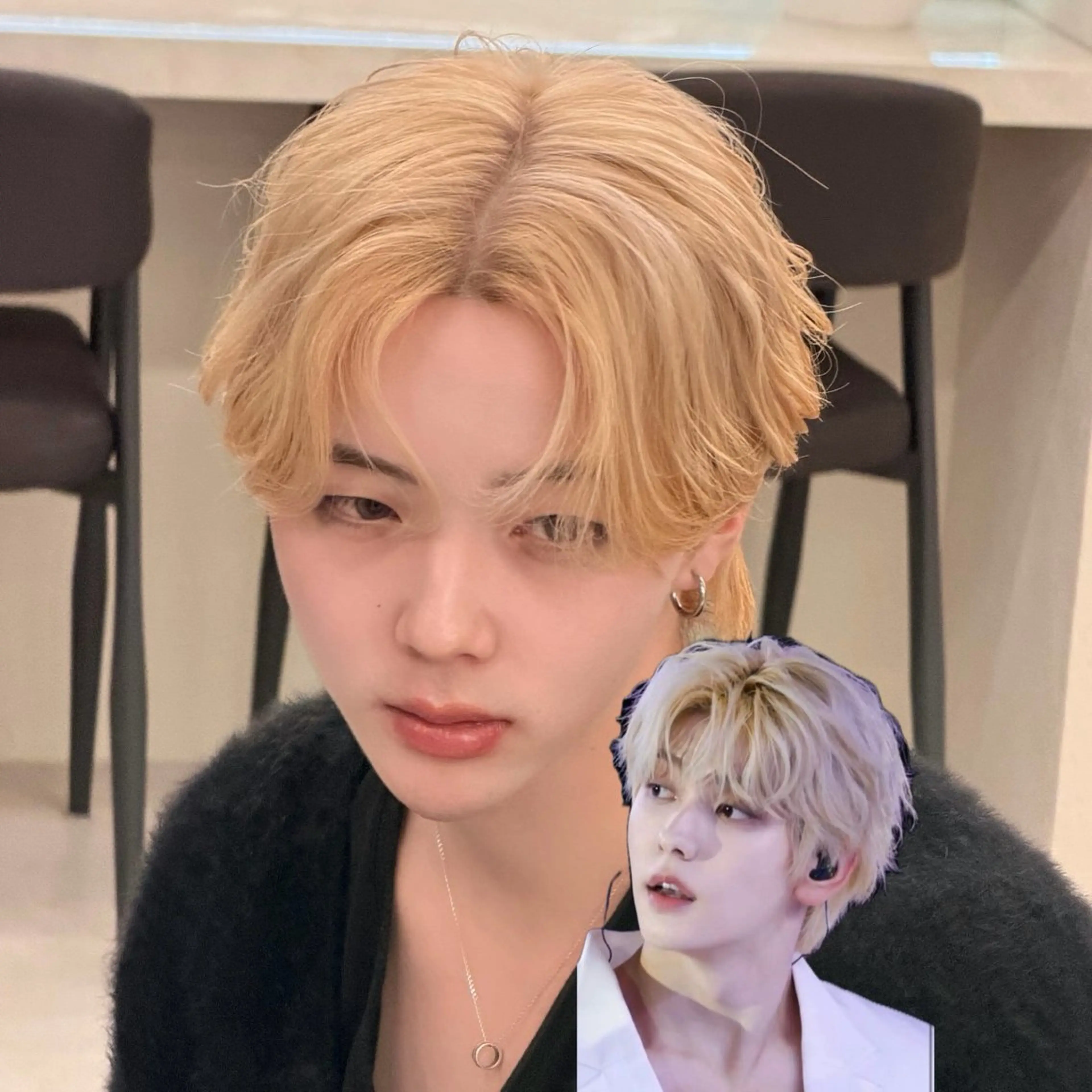 カラー メンズ メンズブリーチ メンズ韓国風 ブリーチ カット ヘアカラー 韓国メンズヘア☆ 韓国ボブYUTOのヘアスタイル